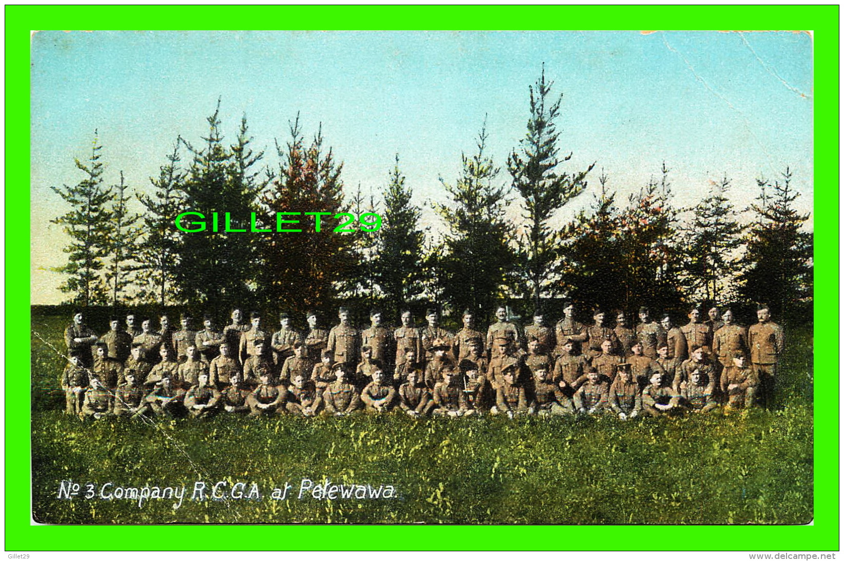 MILITARIA - No 3 COMPANY R. C. G. A. AT PETEWAWA - EUROPEAN POST CARD CO - - Régiments