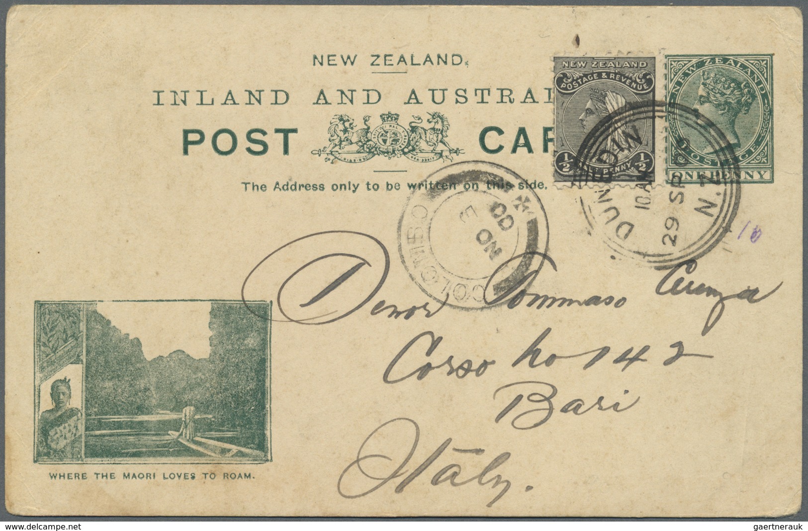 GA Neuseeland - Ganzsachen: 1900/1902, Three QV Pictorial Stat. Postcards Incl. 1d. Green Uprated With - Postal Stationery