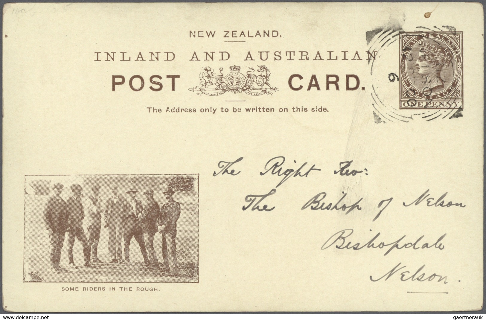 GA Neuseeland - Ganzsachen: 1900/1901, Pictorial Stat. Postcards QV 1d. Brown On Creme Stock Twelve Dif - Entiers Postaux