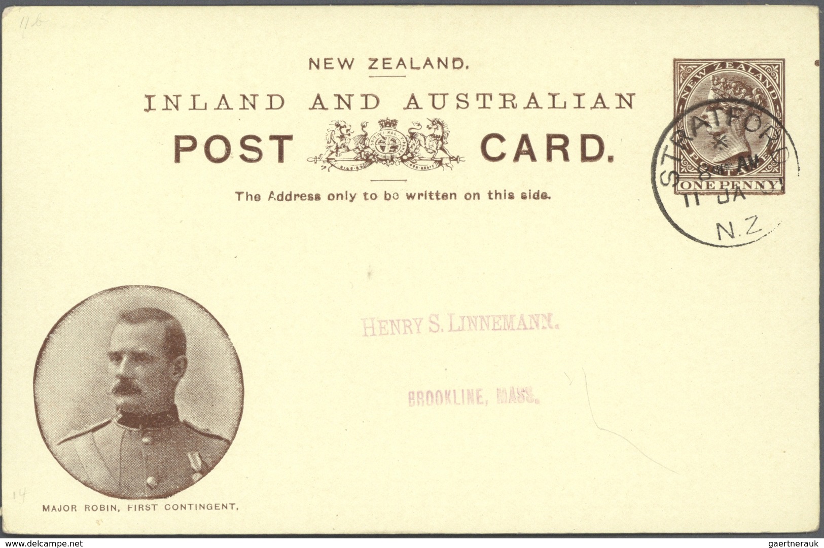 GA Neuseeland - Ganzsachen: 1900/1901, Pictorial Stat. Postcards QV 1d. Brown On Creme Stock Twelve Dif - Postwaardestukken