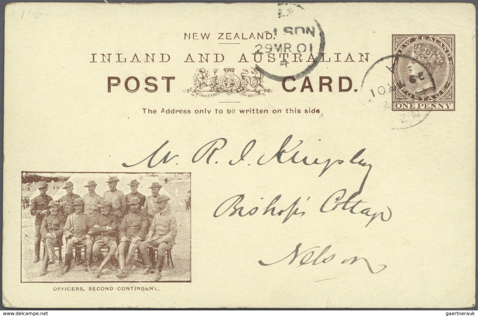 GA Neuseeland - Ganzsachen: 1900/1901, pictorial stat. postcards QV 1d. brown on creme stock twelve dif