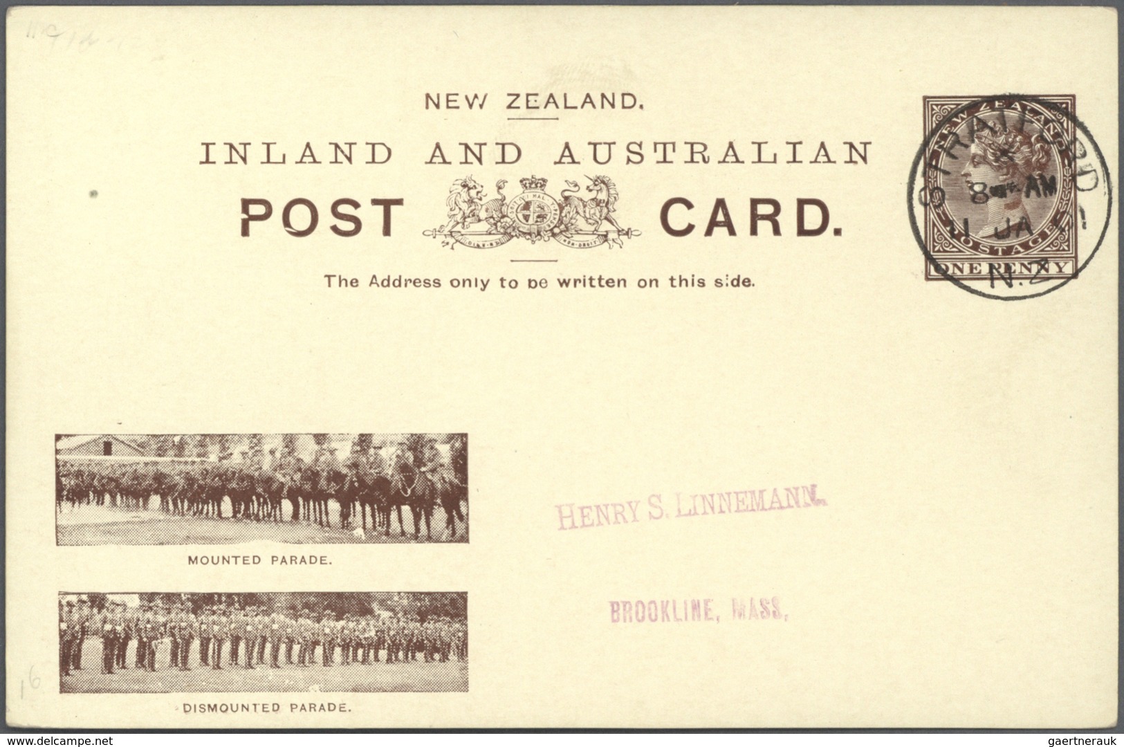 GA Neuseeland - Ganzsachen: 1900/1901, pictorial stat. postcards QV 1d. brown on creme stock twelve dif