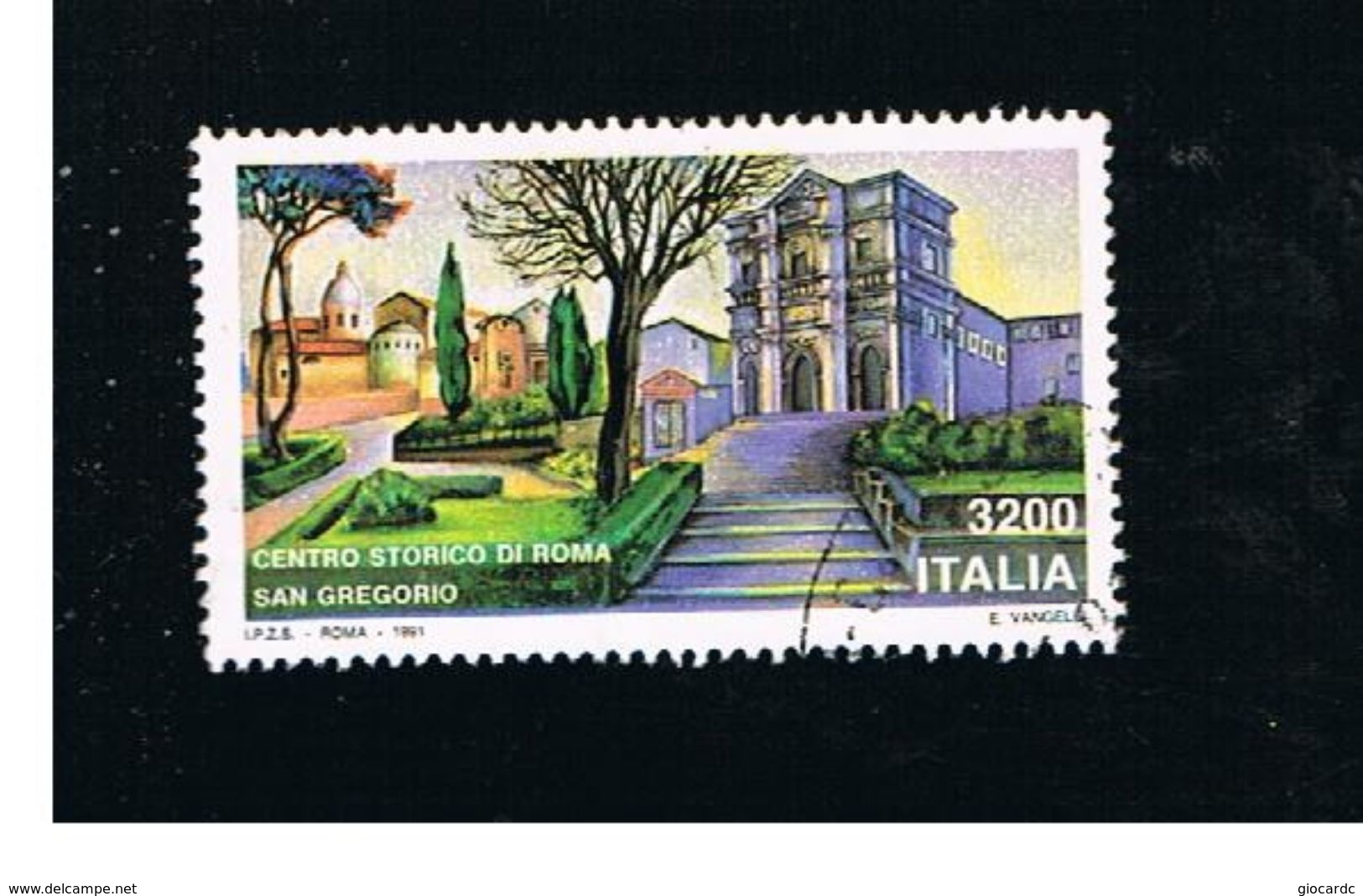 ITALIA REPUBBLICA  - SASS. 1961     -      1991  SAN GREGORIO, ROMA   -      USATO - 1991-00: Usati