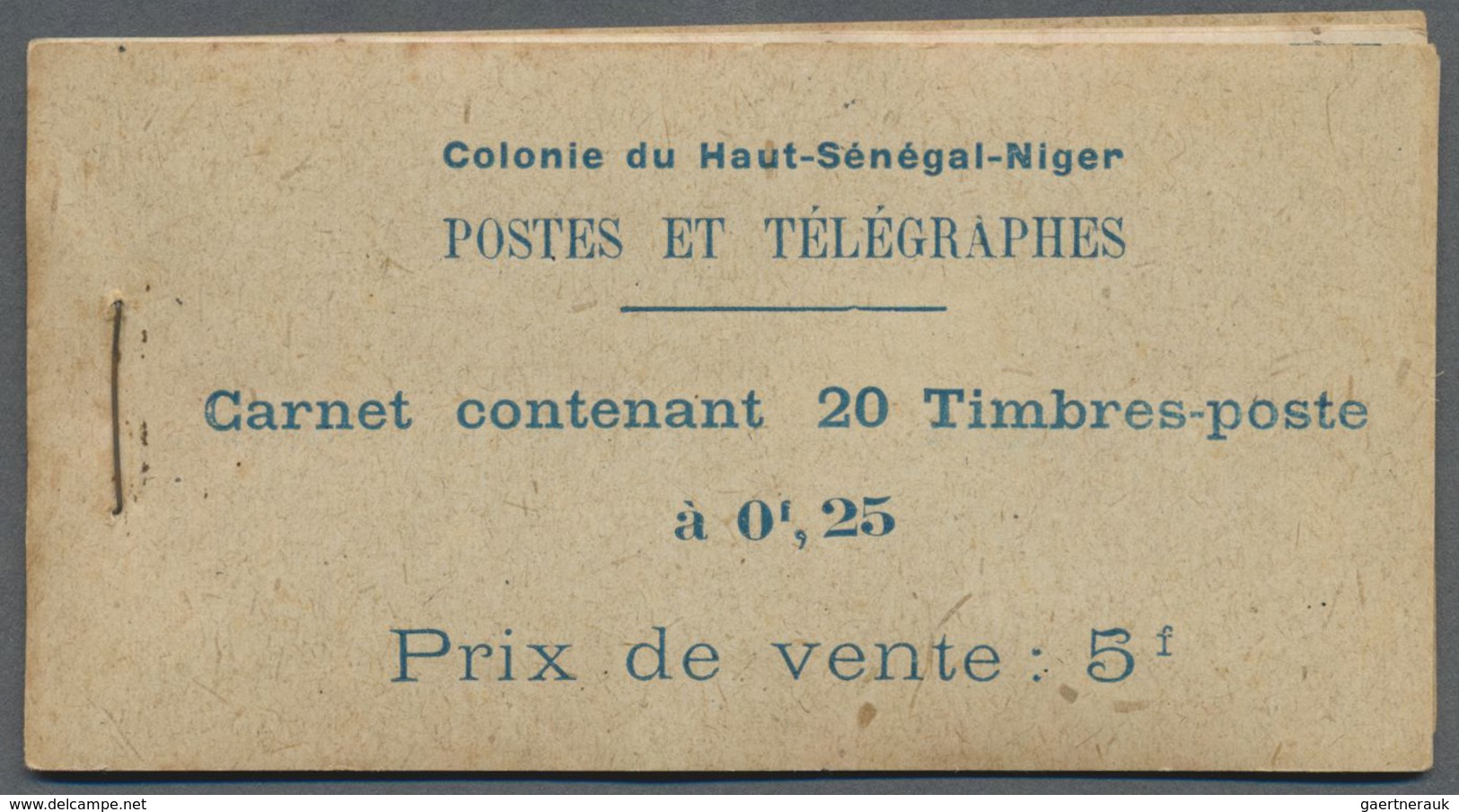 ** Obersenegal-Niger: 1914, Stamp Booklet With 20x 25 C. Camel Rider Mint Never Hinged, Usual Age Patin - Other & Unclassified