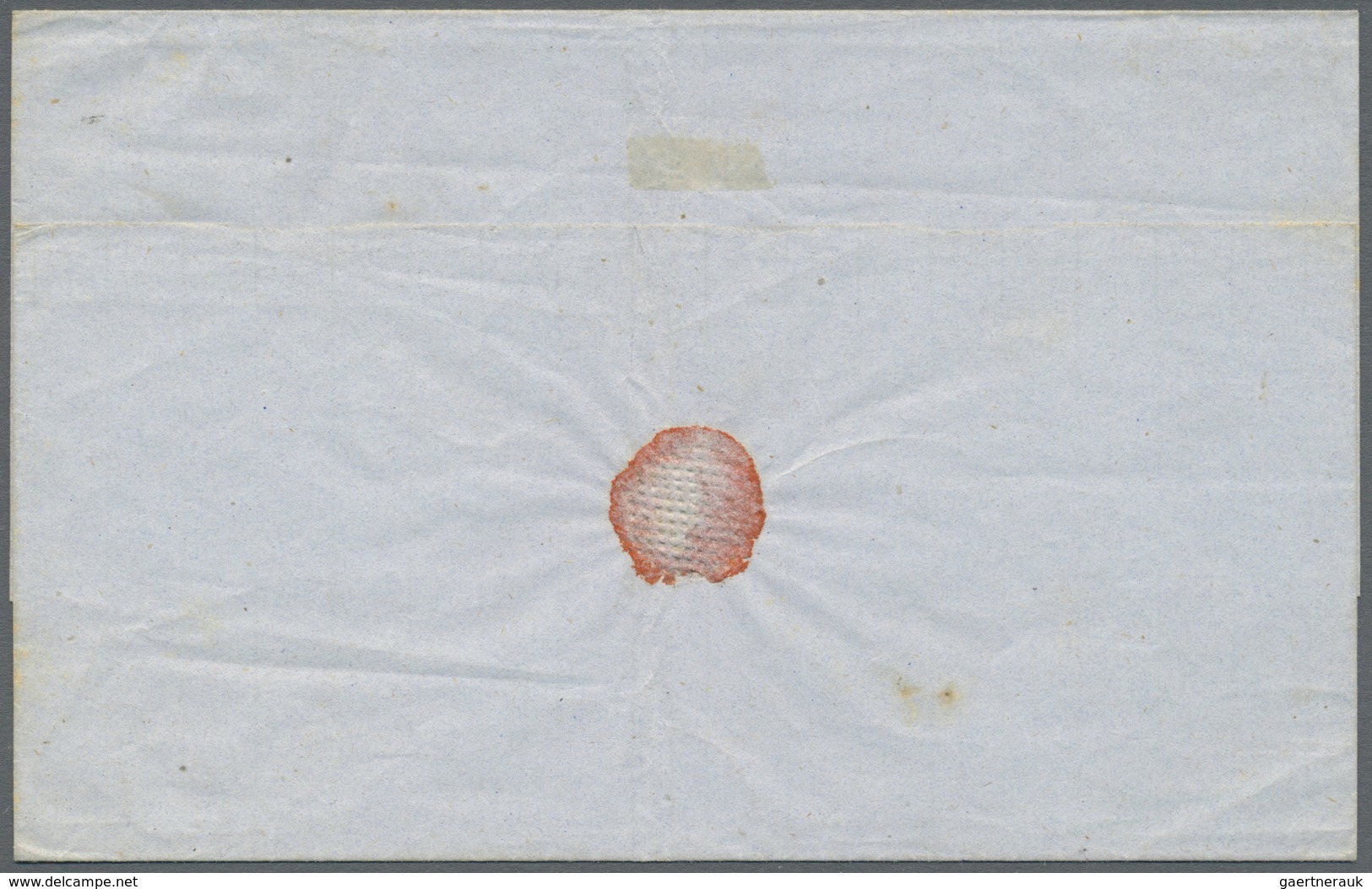 Br Panama: 1840 (ca.), Pre-philatelic Folded Entire With Very Fine Red Oval 'PANAMA / FRANCO' Marking W - Panama