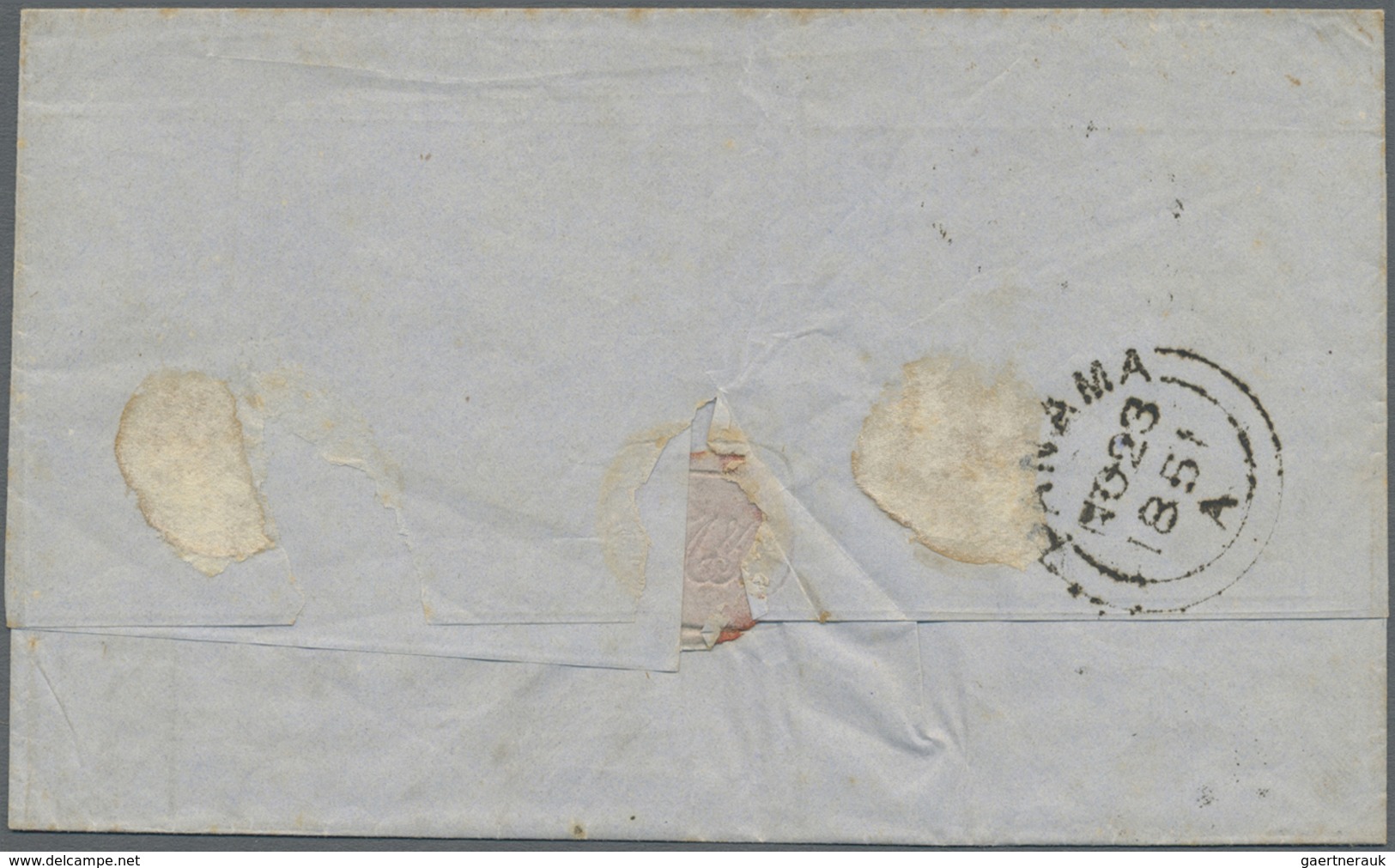 Br Panama: 1851. Stampless Envelope Written From London Dated '3rd October 1851' Addressed To Lima, Cha - Panama