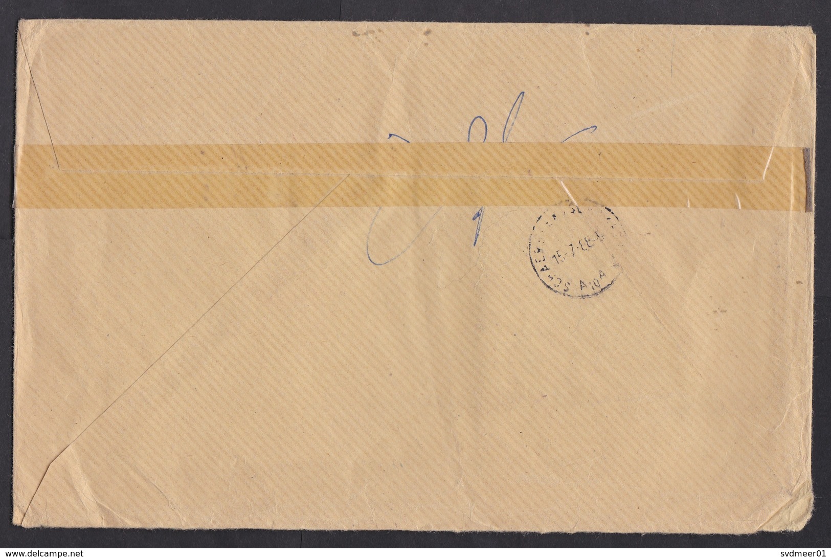 France: Registered Cover To Belgium, 1988, ATM Machine Label, Label Not At Home (minor Damage) - Covers & Documents