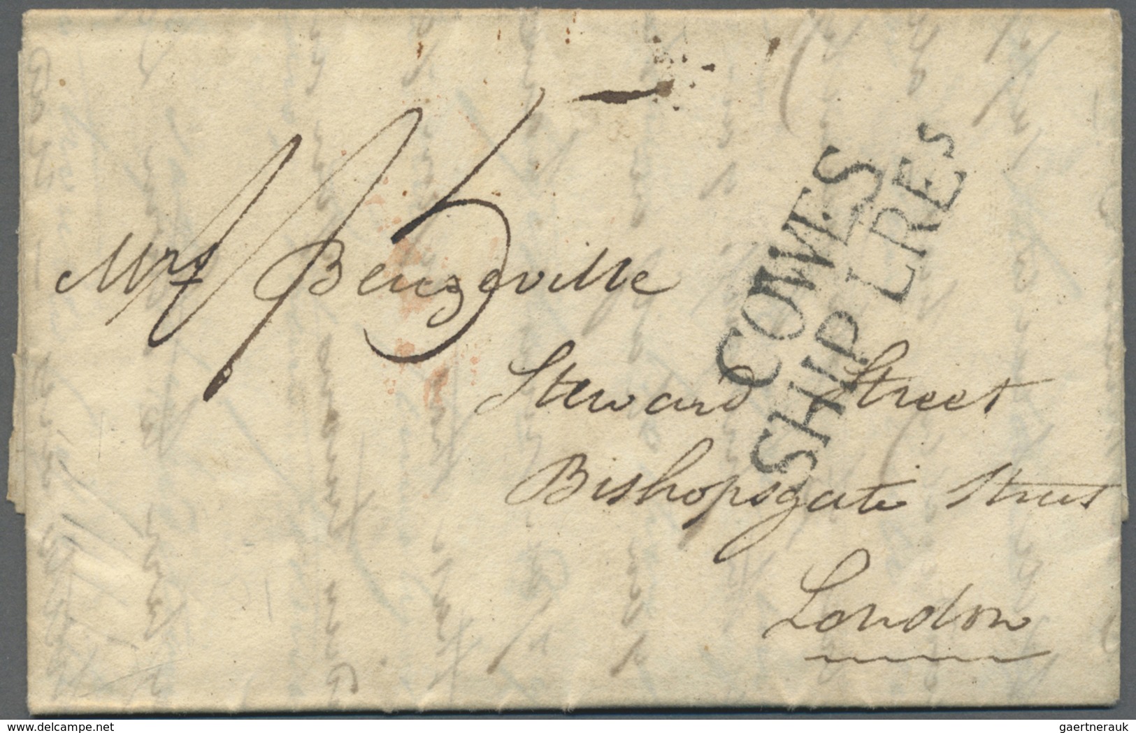 Br Peru: 1821, Folded Letter From HUAURA (near Lima) Marked With "1/5" Postal Rate And A Good Strike Of - Pérou