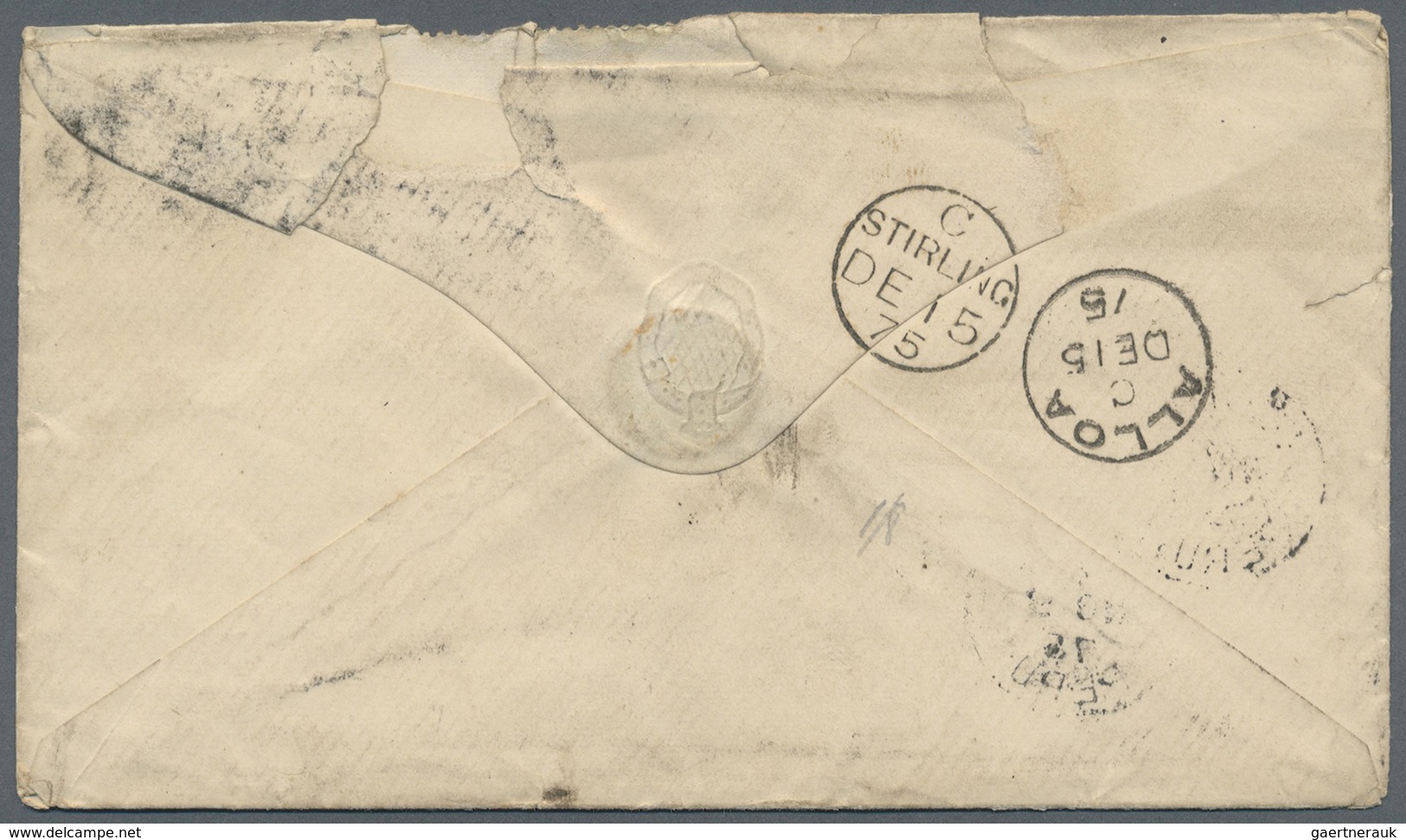 Br Peru: 1875. Envelope Addressed To Scotland Bearing Great Britain SG 144, 3d Rose, Plate 17 (pair) An - Pérou