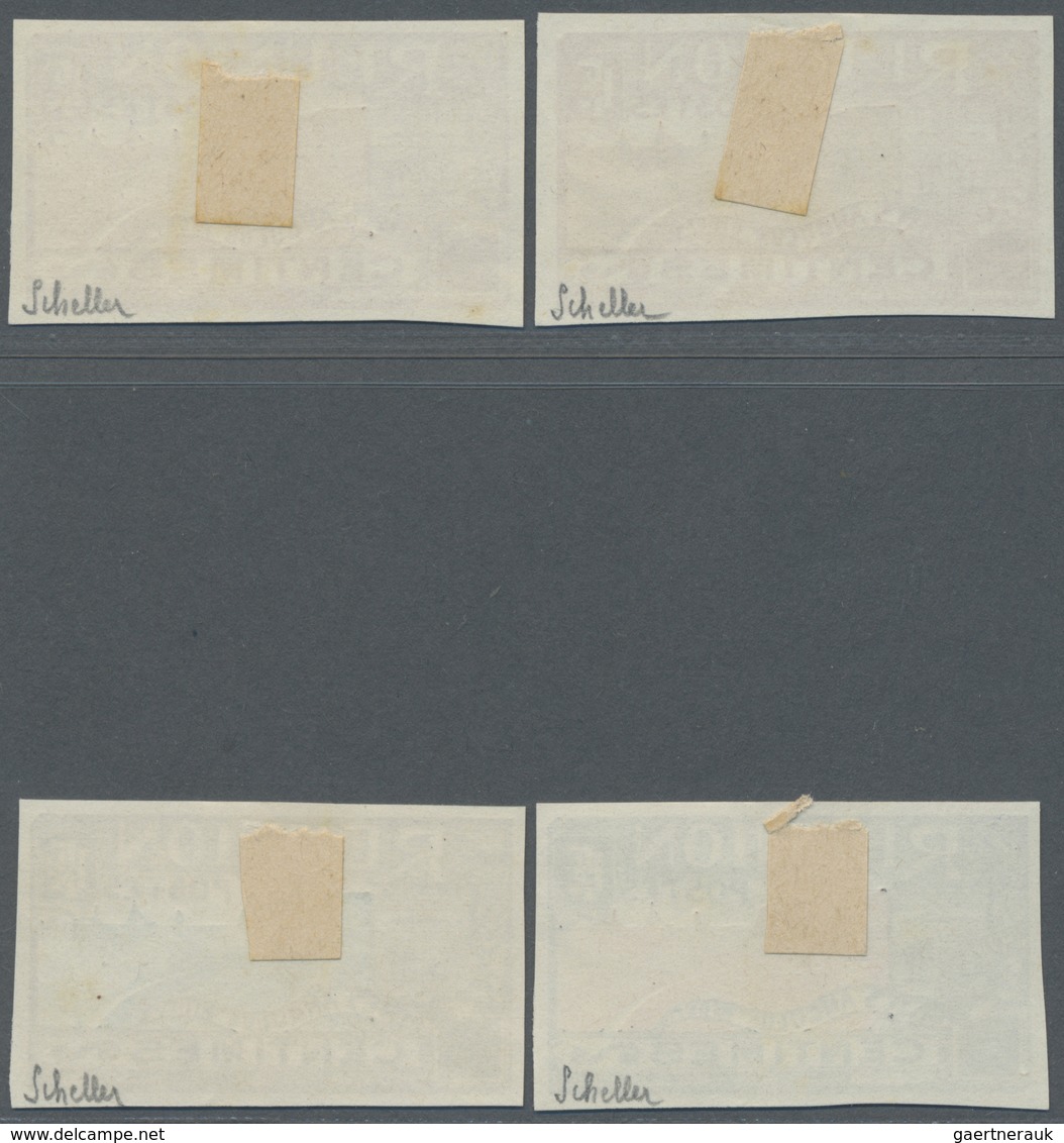 (*) Reunion: 1922, Landscapes, Four Color Proofs, Without Declaration Of Value In The Cartridge And Unpe - Brieven En Documenten