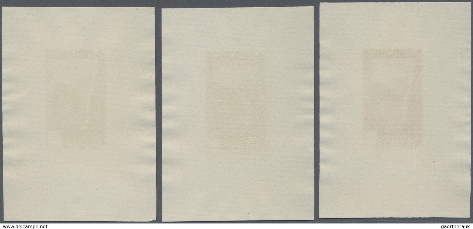 (*) Reunion: 1933, Definitives "Tourism", Design "Salazie Waterfall", Group Of Nine Single Die Proofs Wi - Briefe U. Dokumente