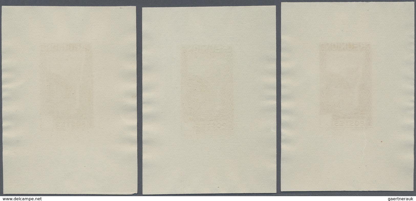 (*) Reunion: 1933, Definitives "Tourism", Design "Salazie Waterfall", Group Of Nine Single Die Proofs Wi - Lettres & Documents