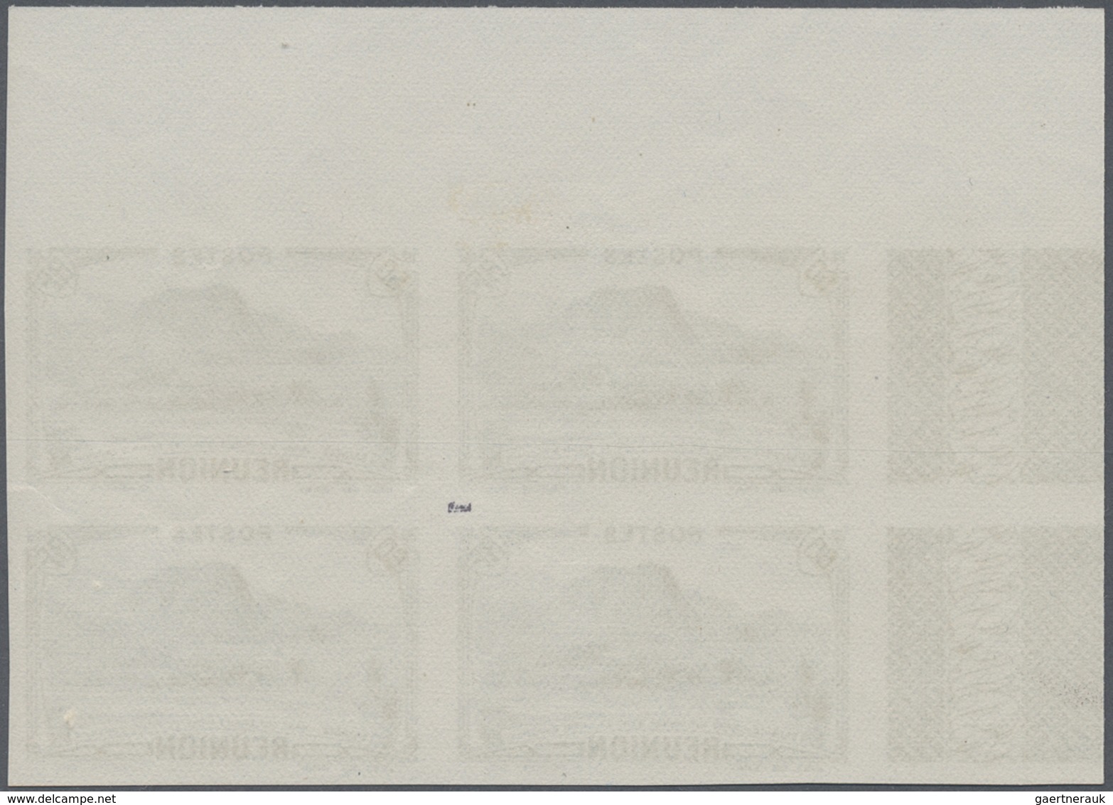 (*) Reunion: 1940, 60c. Blue "Piton D'Anchain", Imperforate Block Of Four From The Upper Left Corner Of - Brieven En Documenten