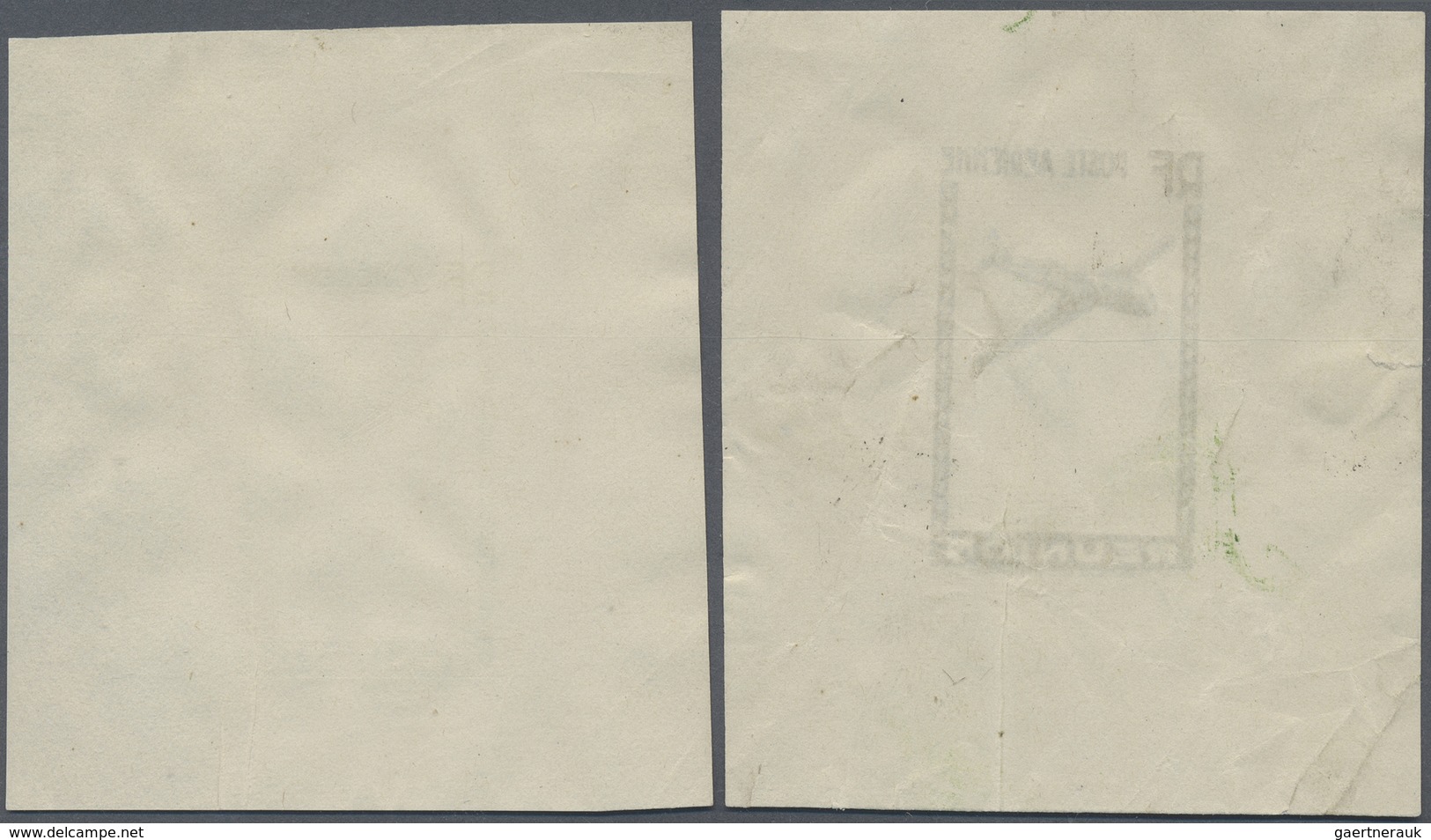 (*) Reunion: 1942, Airmails, Group Of Three Single Stage Proofs Showing Exclusively Frame And Plane, In - Lettres & Documents