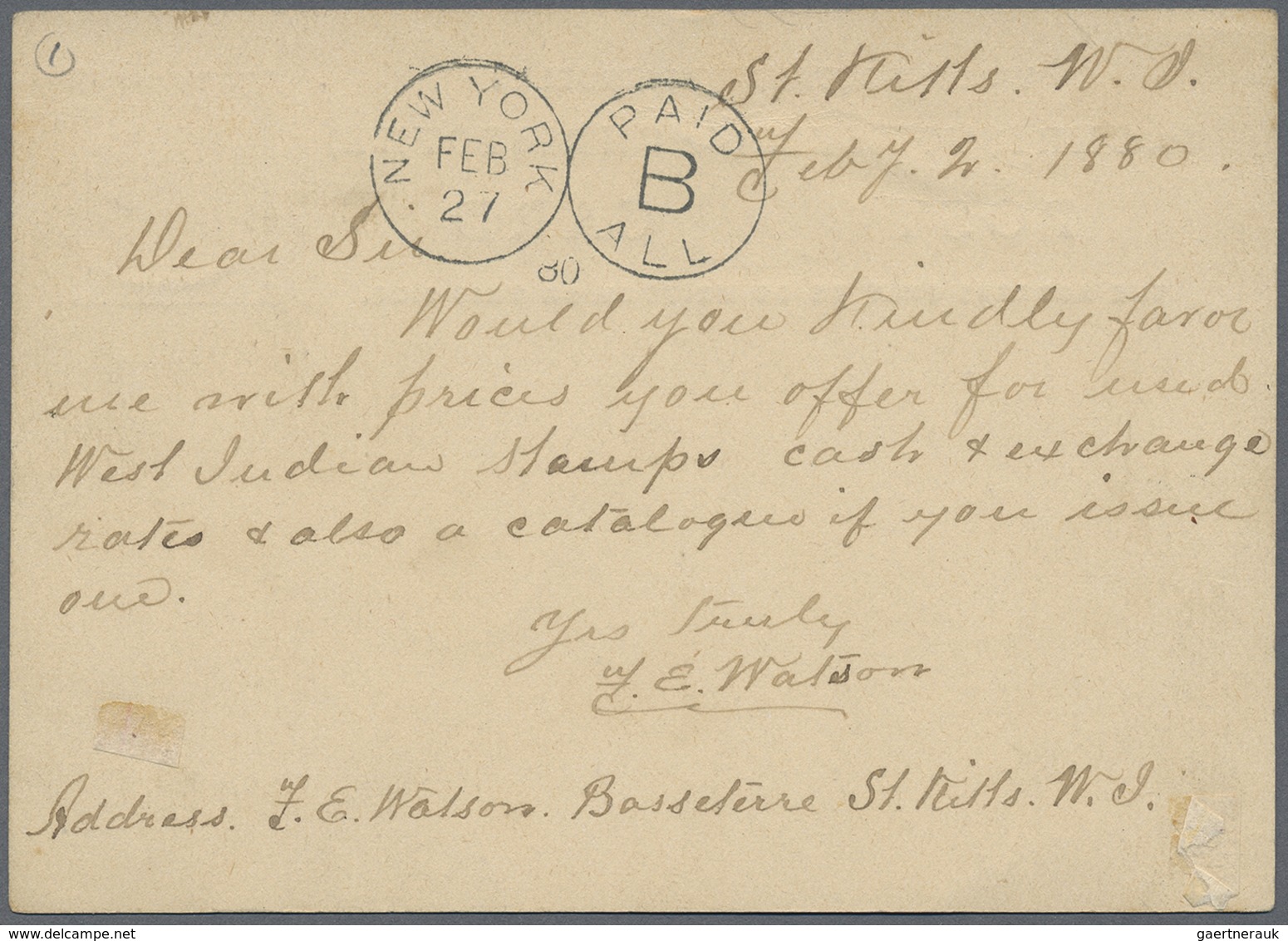 GA St. Christopher: 1879, 1 1/2 D Red-brown QV Postal Stationery Card With Full Message Dated St.Kitts - St.Christopher-Nevis-Anguilla (...-1980)