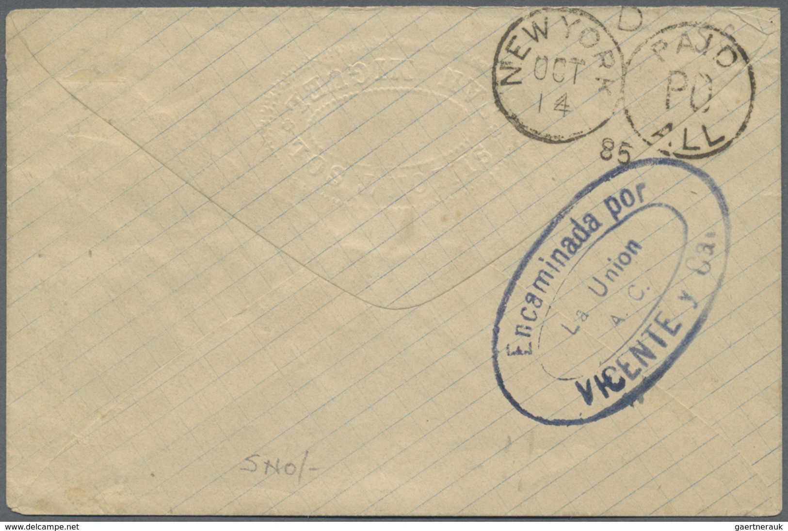 Br El Salvador: 1879, 10 C Black And 1 C Green, Tied By Mute-cancel On Small Envelope With B/s Oval For - Salvador