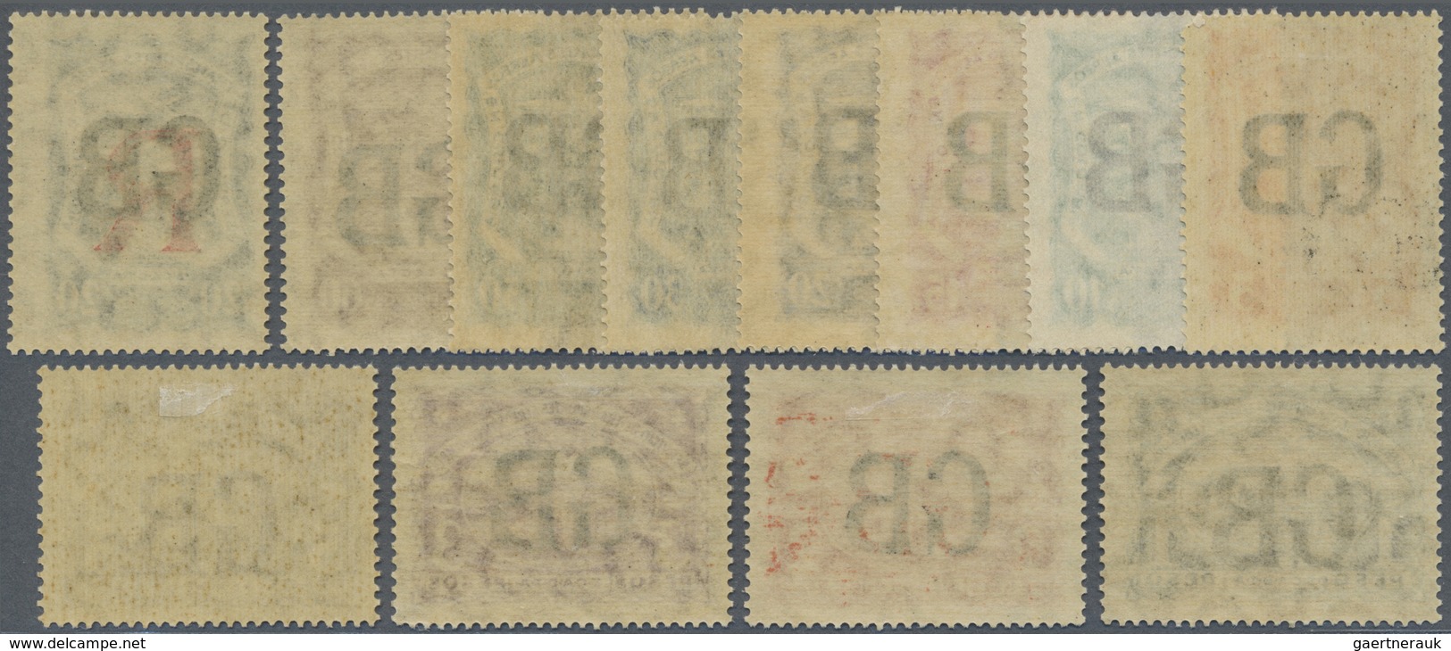 */(*) SCADTA - Länder-Aufdrucke: 1923, GREAT BRITAIN: Colombia Airmail Issue With Black Opt. 'GB' Complete - Avions