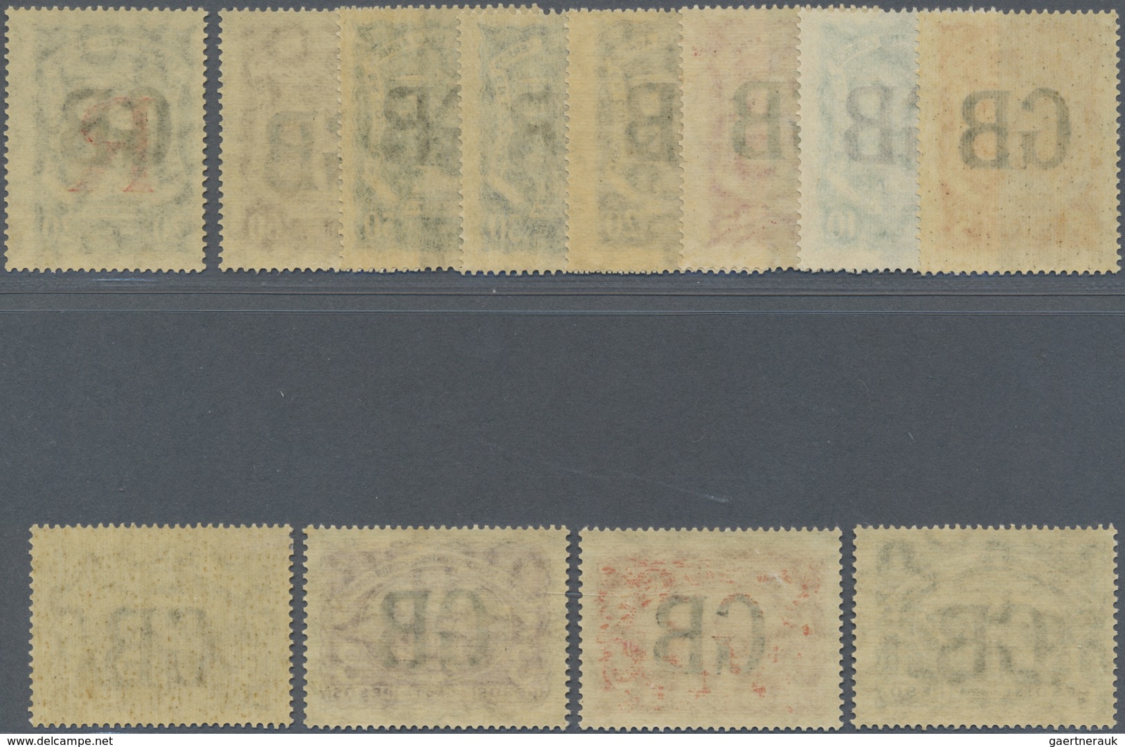 */(*) SCADTA - Länder-Aufdrucke: 1923, GREAT BRITAIN: Colombia Airmail Issue With Black Opt. 'GB' Complete - Avions