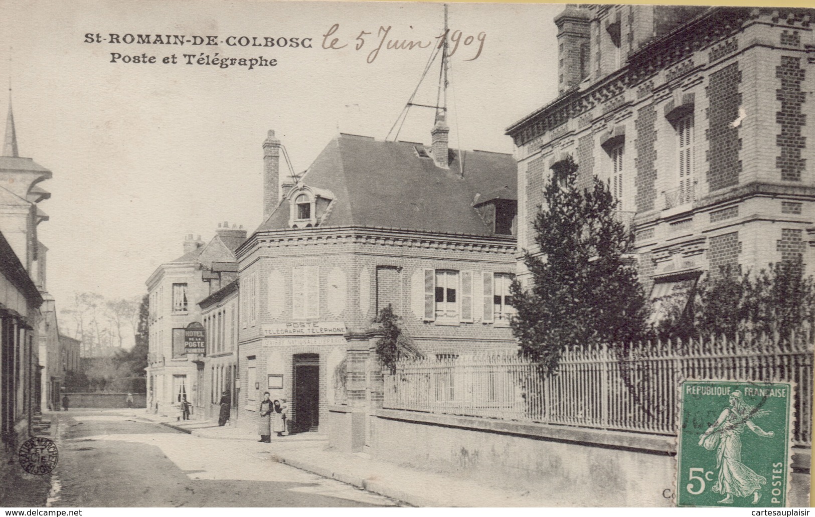 SAINT ROMAIN DE COLBOSC : Poste Et Télégraphe - Saint Romain De Colbosc