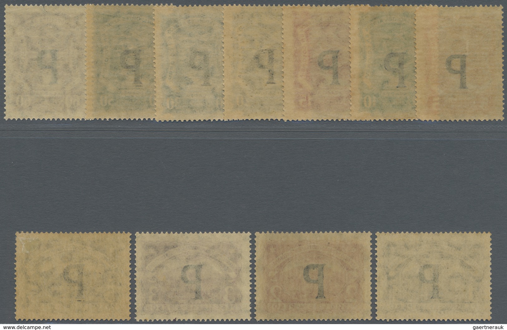 * SCADTA - Länder-Aufdrucke: 1923, PANAMA: Colombia Airmail Issue With Black Opt. 'P' Part Set Of 11 W - Avions