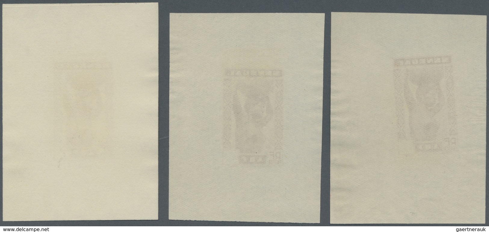 (*) Senegal: 1938, Definitives "Senegalese Woman", Group Of Nine Single Die Proofs In Different Colours, - Sénégal (1960-...)