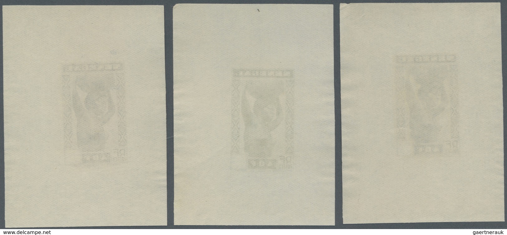 (*) Senegal: 1938, Definitives "Senegalese Woman", Group Of Nine Single Die Proofs In Different Colours, - Sénégal (1960-...)