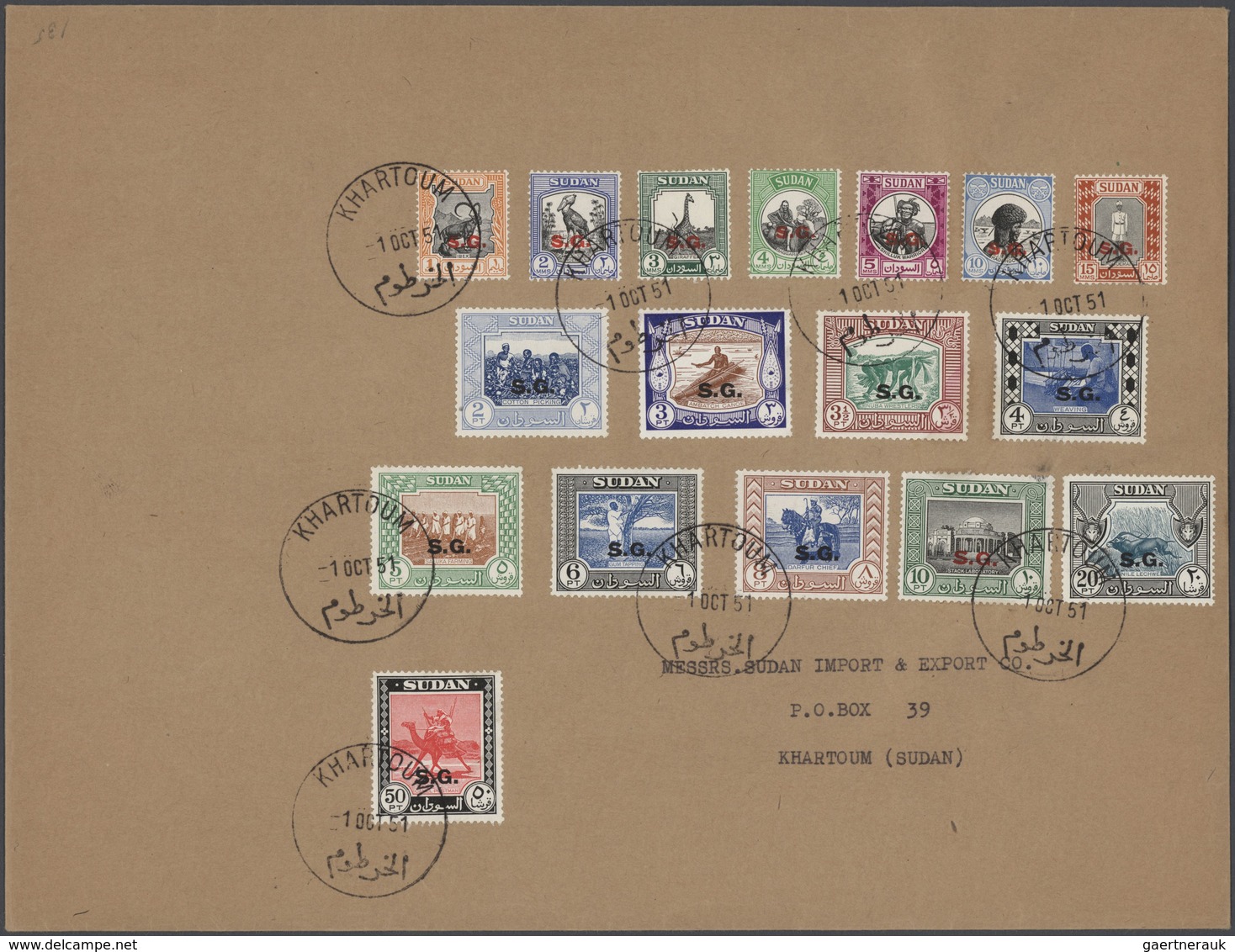 Sudan: 1950/1951, Two Different Large-sized Registered First Day Covers Bearing Complete Landscapes - Sudan (1954-...)