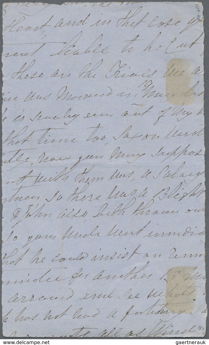 Brfst Kap Der Guten Hoffnung: 1856, CAPE OF GOOD HOPE, Perkins Bacon, 4d Deep Blue Triangular, Two Large M - Cap De Bonne Espérance (1853-1904)