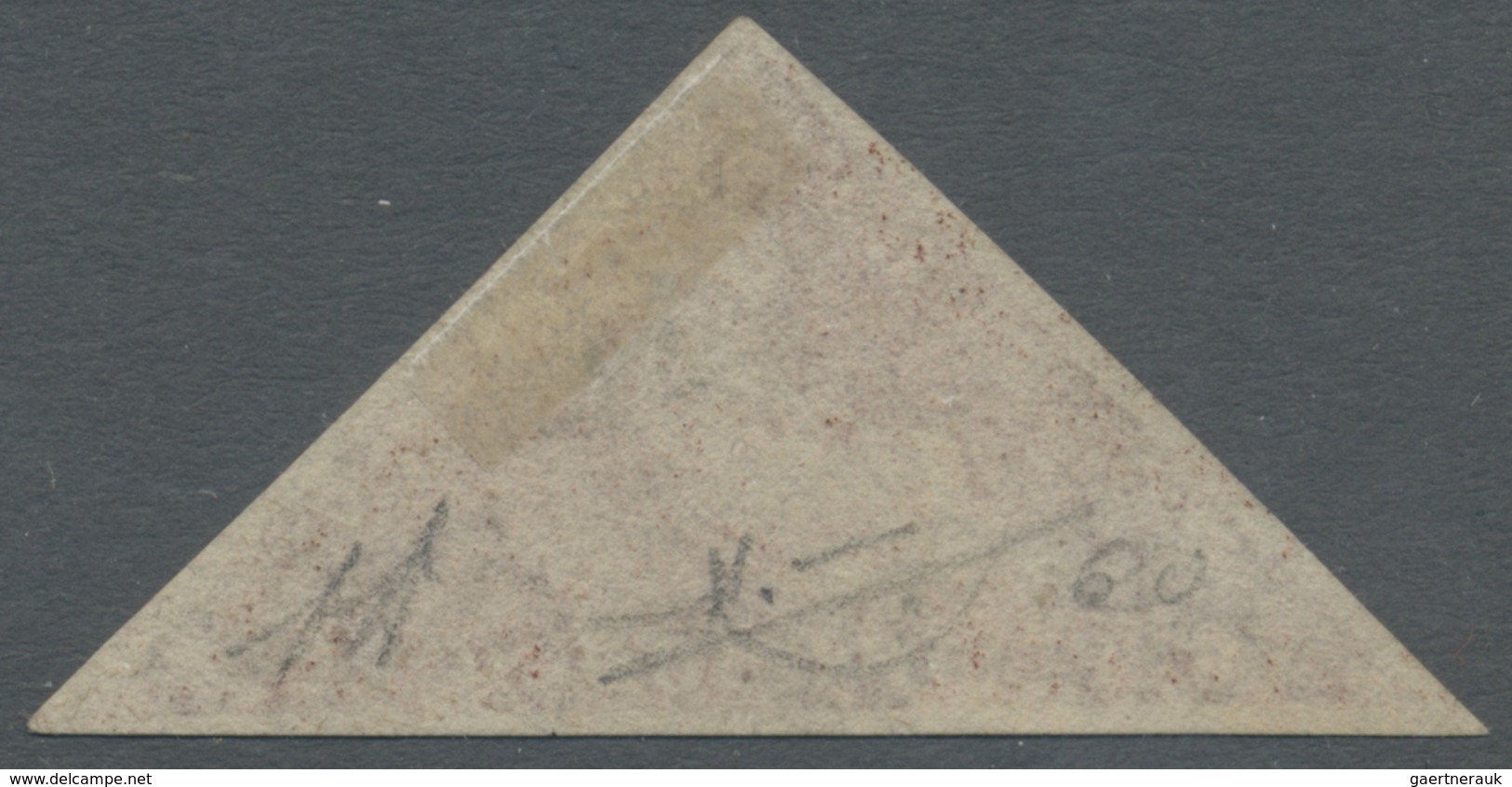 (*) Kap Der Guten Hoffnung: 1863, Hope Imperforate Triangular 1d. Deep Brown-red With Good To Wide Margi - Kaap De Goede Hoop (1853-1904)