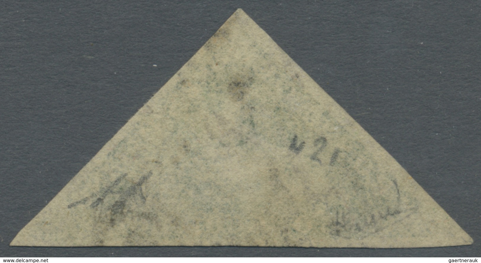 O Kap Der Guten Hoffnung: 1863, Hope Imperforate Triangular 1s. Bright Emerald-green With Wide Margins - Cap De Bonne Espérance (1853-1904)