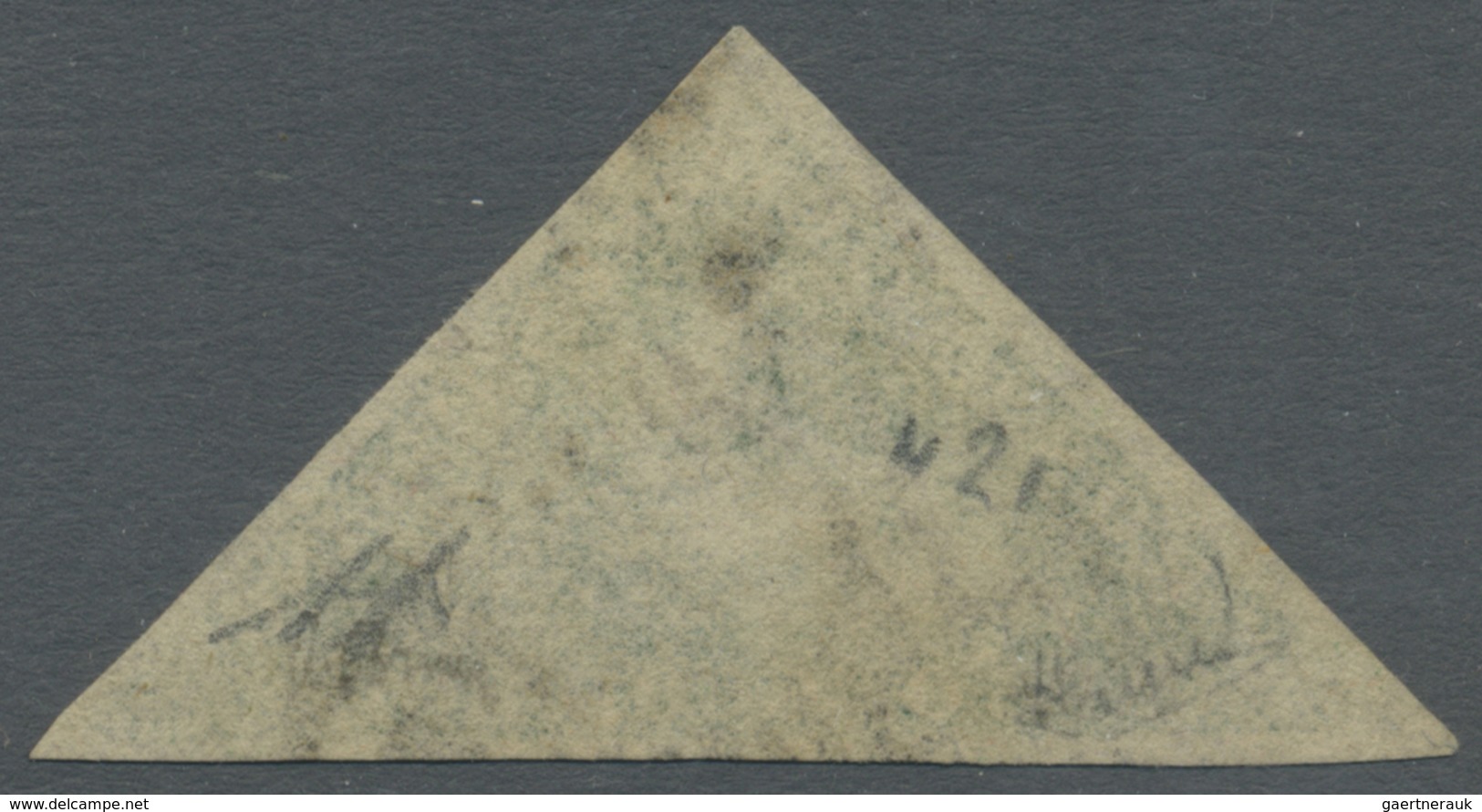 O Kap Der Guten Hoffnung: 1863, Hope Imperforate Triangular 1s. Bright Emerald-green With Wide Margins - Kaap De Goede Hoop (1853-1904)