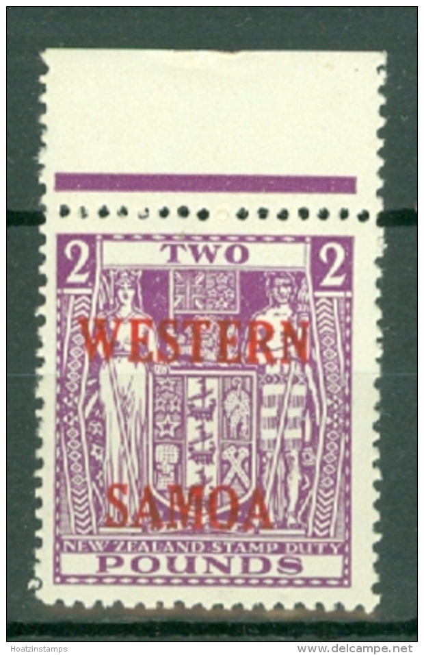 Samoa: 1955   Postal Fiscal 'Western Samoa' OVPT  SG235    &pound;2    MNH - Samoa