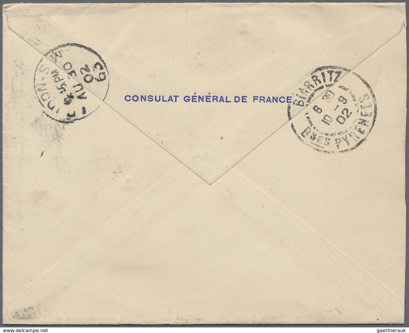 Br Kap Der Guten Hoffnung: 1902. Envelope Written From The 'Consulate General De France' Addressed To ' - Cap De Bonne Espérance (1853-1904)