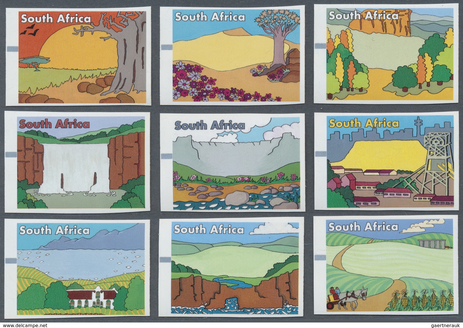 ** Südafrika - Automatenmarken: 1998, Pictorials, Set Of All Nine Designs "without Value", Unmounted Mi - Frama Labels