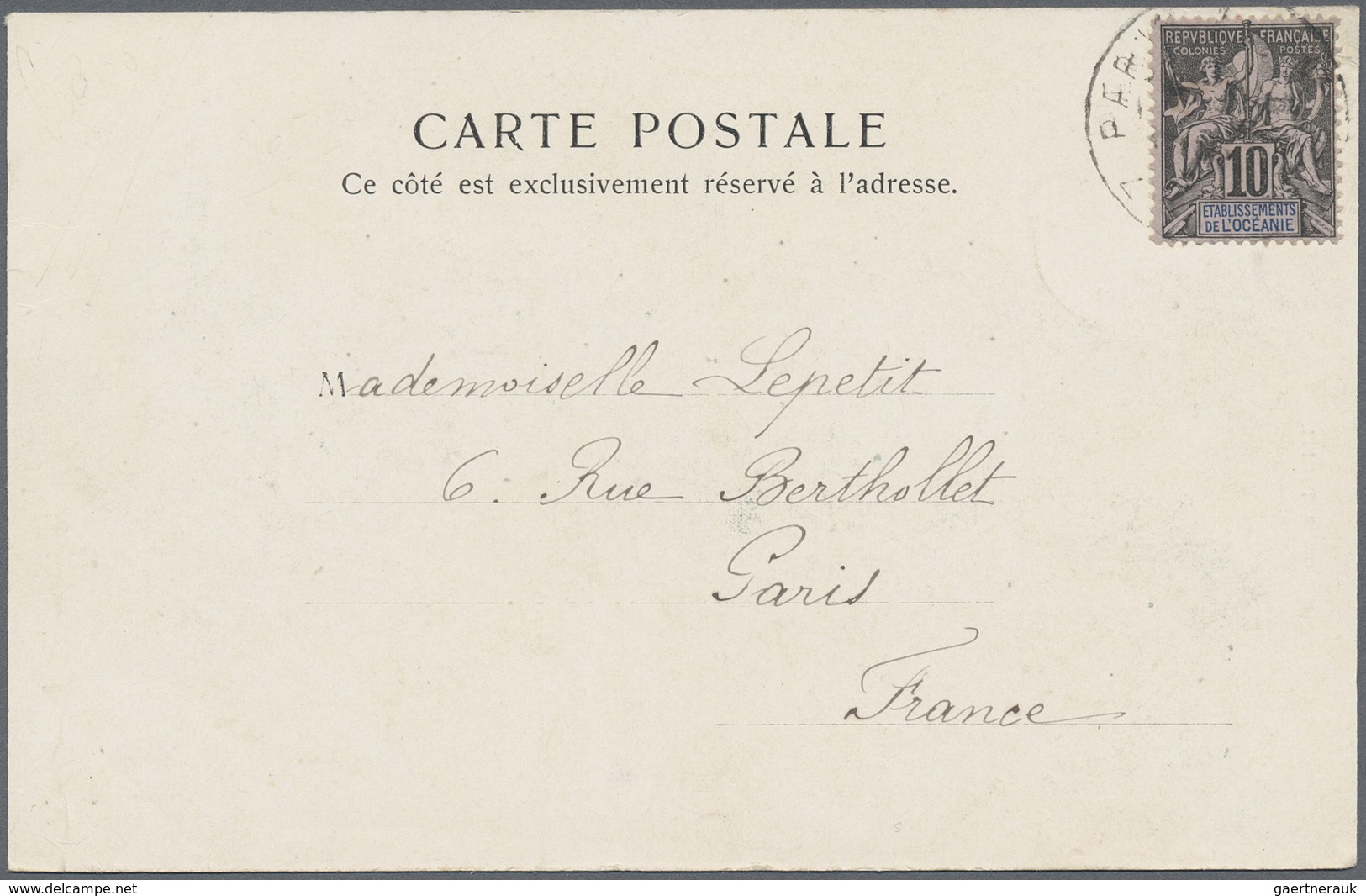 Br Tahiti: 1905. Multiscene Picture Post Card Addressed To France Bearing Oceanie Yvert 5, 10c Blacklli - Tahiti