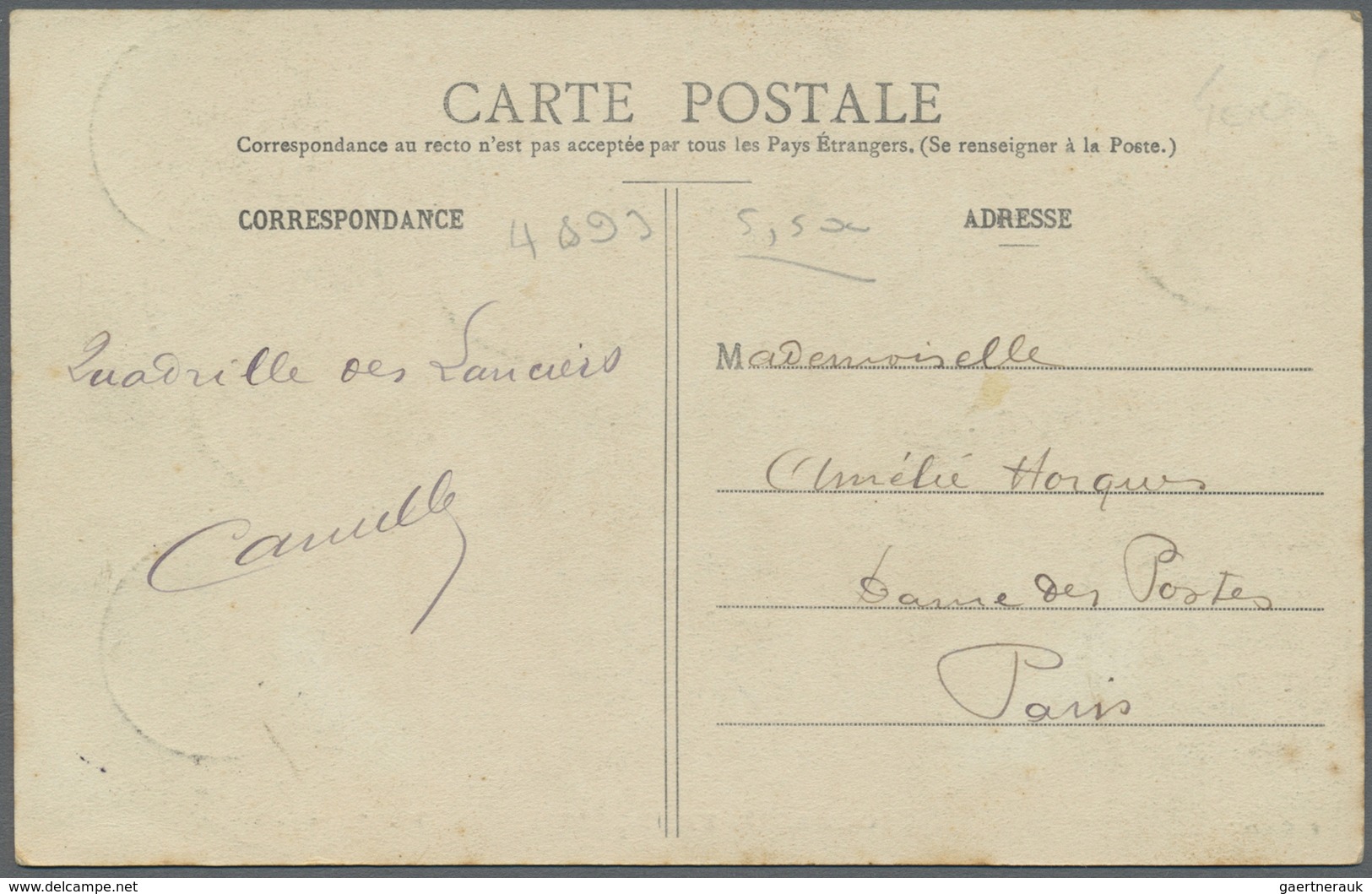 Br Tahiti: 1908. Picture Post Card Addressed To France Of 'Upa-Upa Dance' Bearing Oceanie Yvert 14, 5c - Tahiti