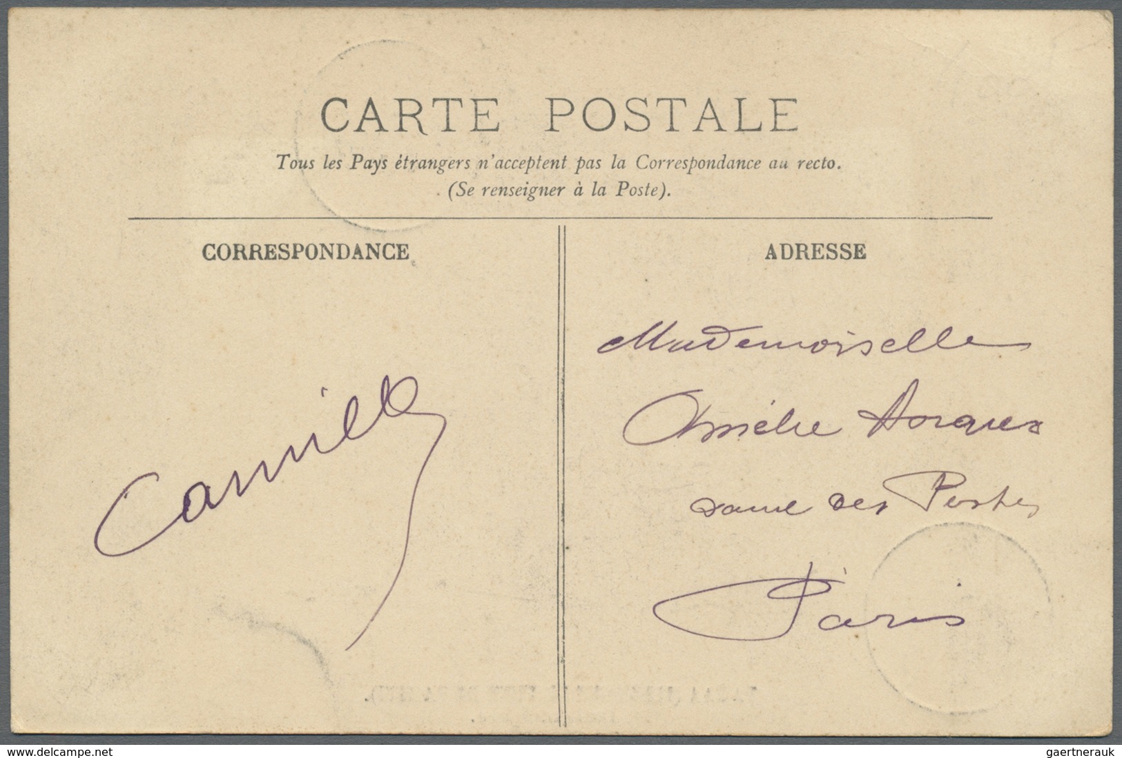 Br Tahiti: 1908. Picture Post Card Of 'Native School, Iles Sous Le Vent' Addressed To France Bearing Oc - Tahiti