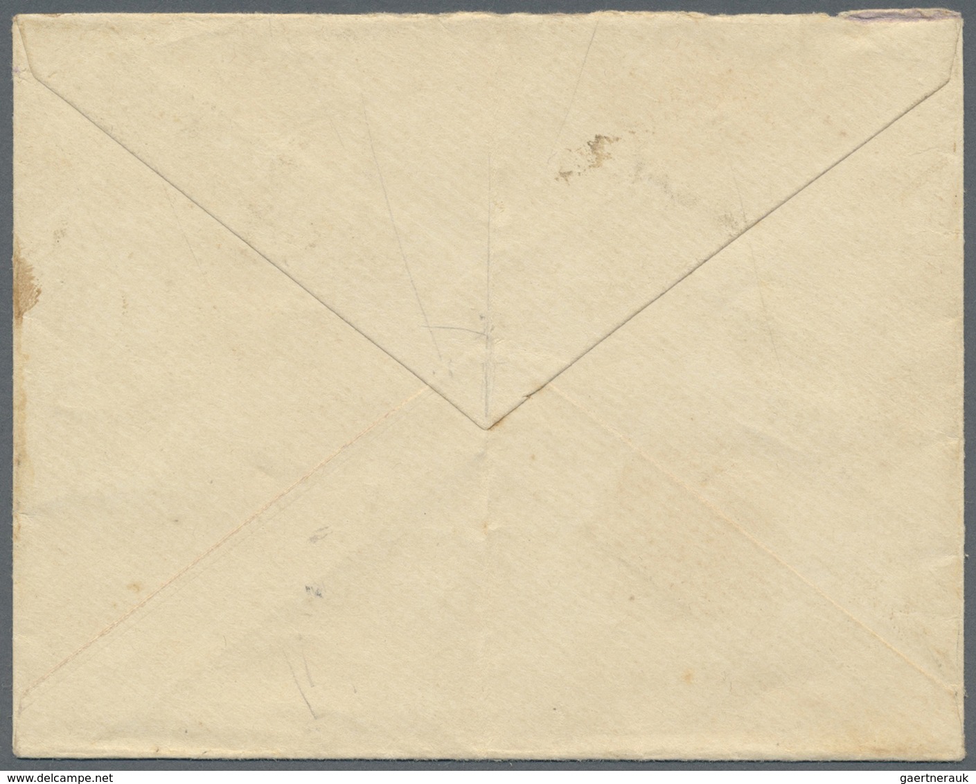 Br Tahiti: 1908. Unpaid Envelope (vertical Fold, Toned, Opening Faults) Addressed To Papeete With 'T' H - Tahiti