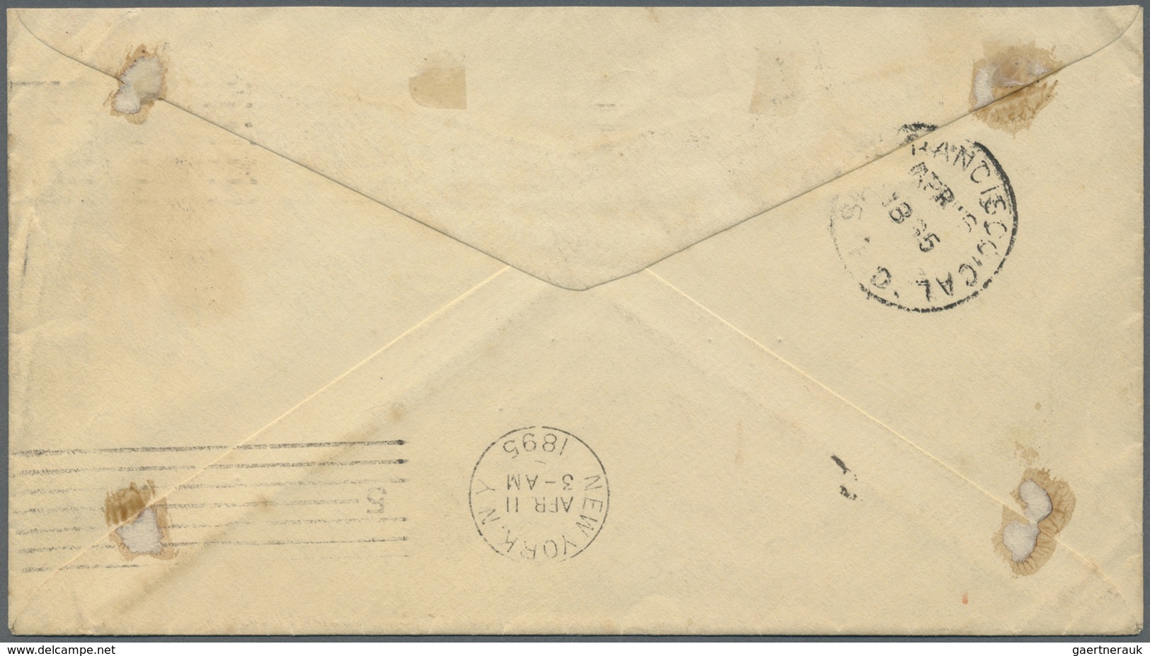 Br Tahiti - Portomarken: 1895. Advertising Envelope For ‘Columbia Bicycles’ Addressed To Papeete, Tahit - Tahiti