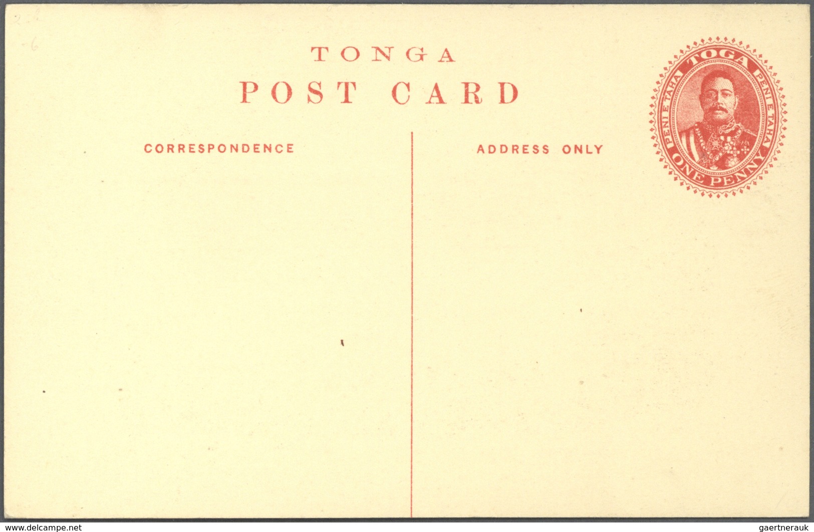 GA Tonga: 1911/1912, Three Different Stat. Postcards KGII 1d. Red With Views 'Presentation Of Kava', ' - Tonga (...-1970)