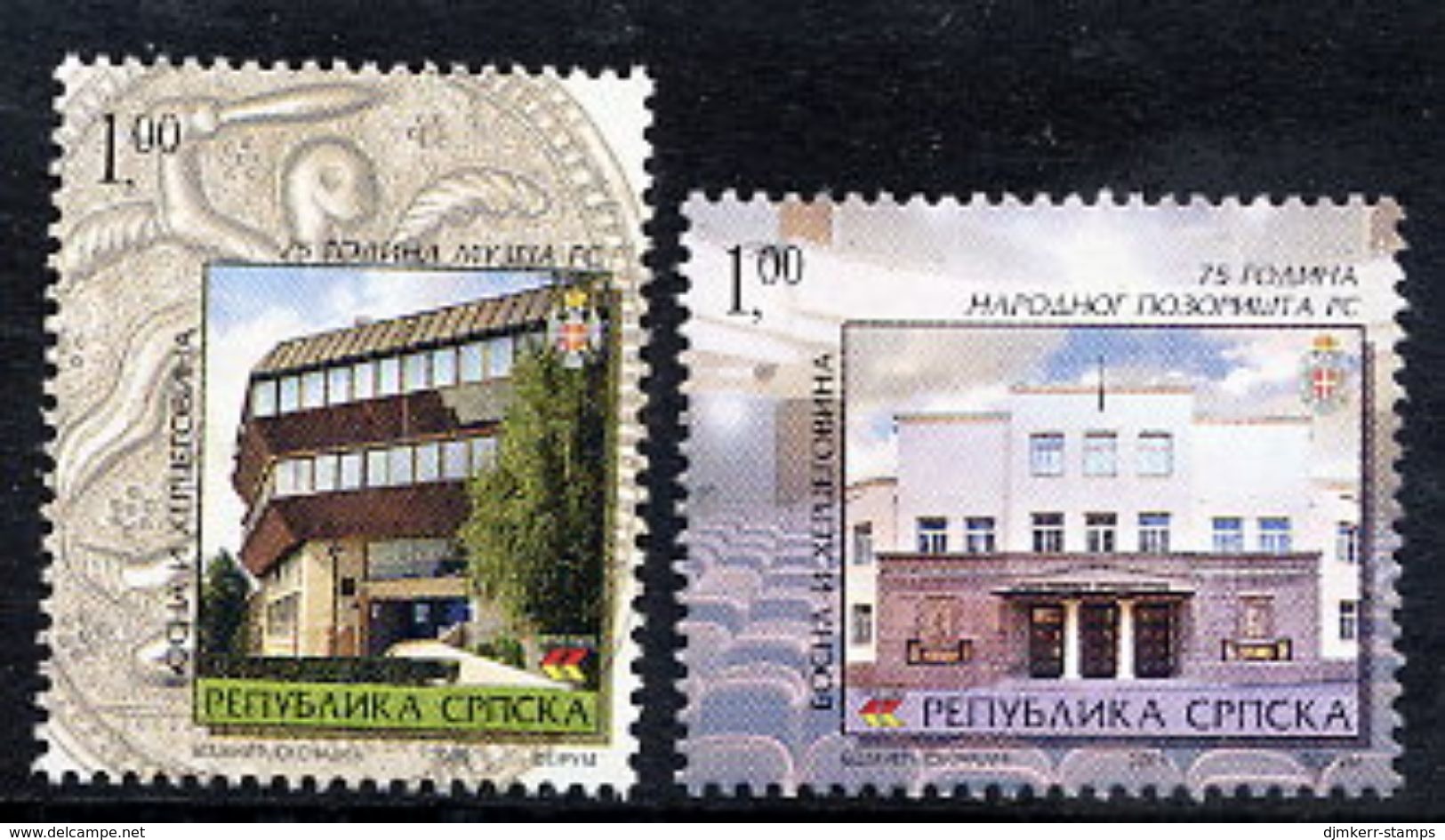 BOSNIAN SERB REPUBLIC 2005 Museum And Theatre MNH / **.  Michel 348-49 - Bosnie-Herzegovine