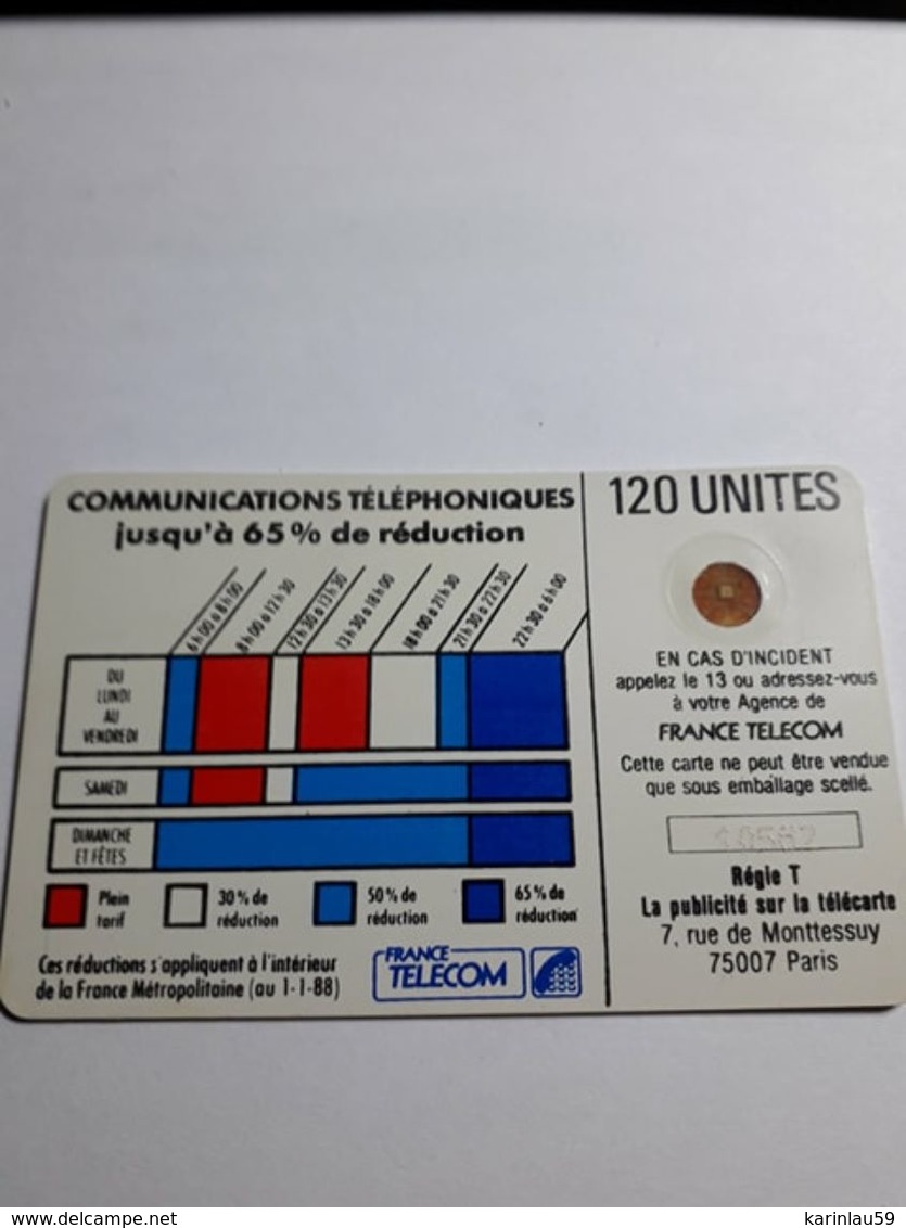 Télécarte France Télécom 120 Unités  Pour Téléphoner Choisissez Votre Heure - Opérateurs Télécom