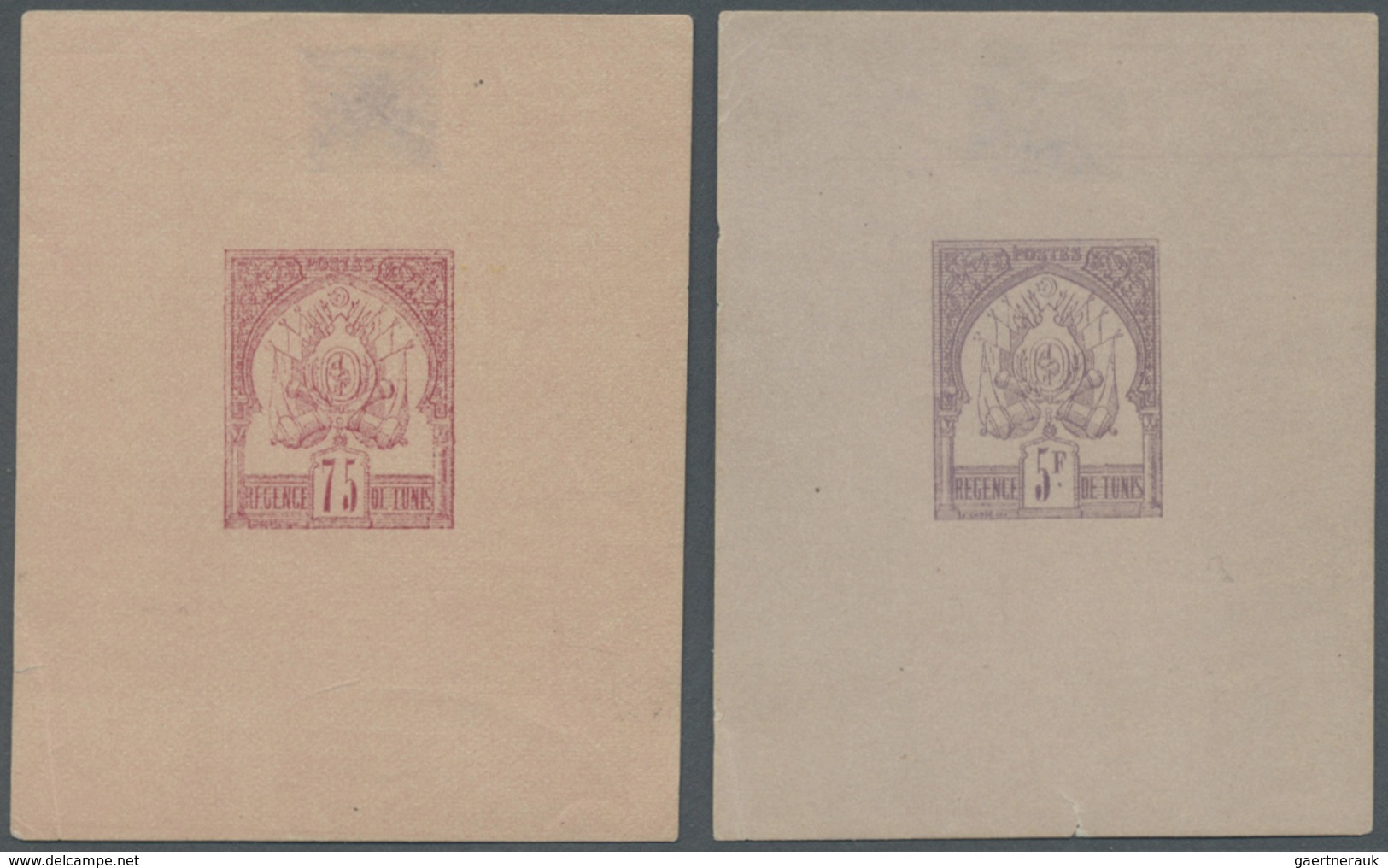 (*) Tunesien: 1888, Coat Of Arms With Plain Background Complete Set Of Eight 1c. To 5fr. In Issued Colou - Tunisia