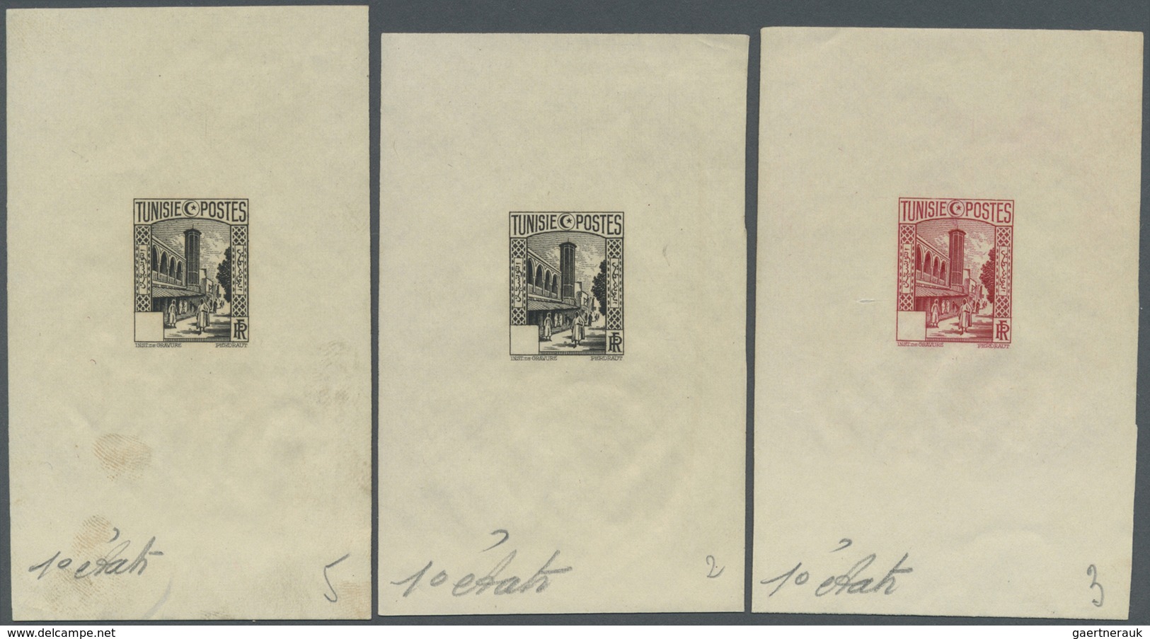 (*) Tunesien: 1931, Definitives "Views Of Morocco", Design "Mosquee Halfaouine", Group Of Four Archive P - Tunisia
