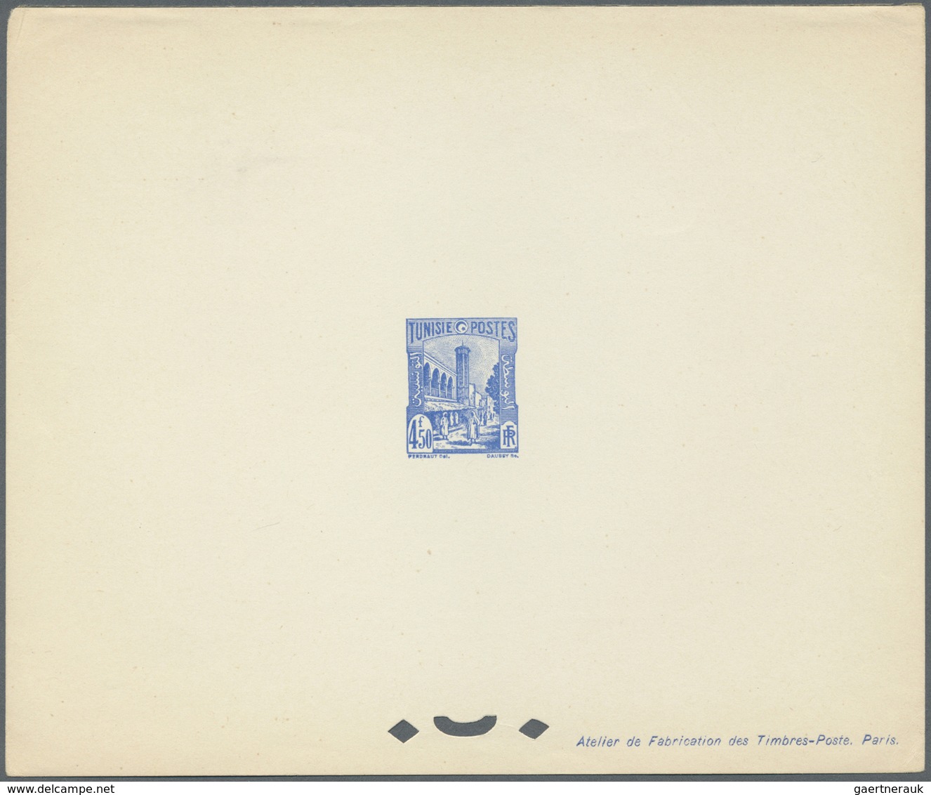 (*) Tunesien: 1940/1948, Definitives "Views of Tunisia", design "Halfaouine Mosque", group of 17 epreuve