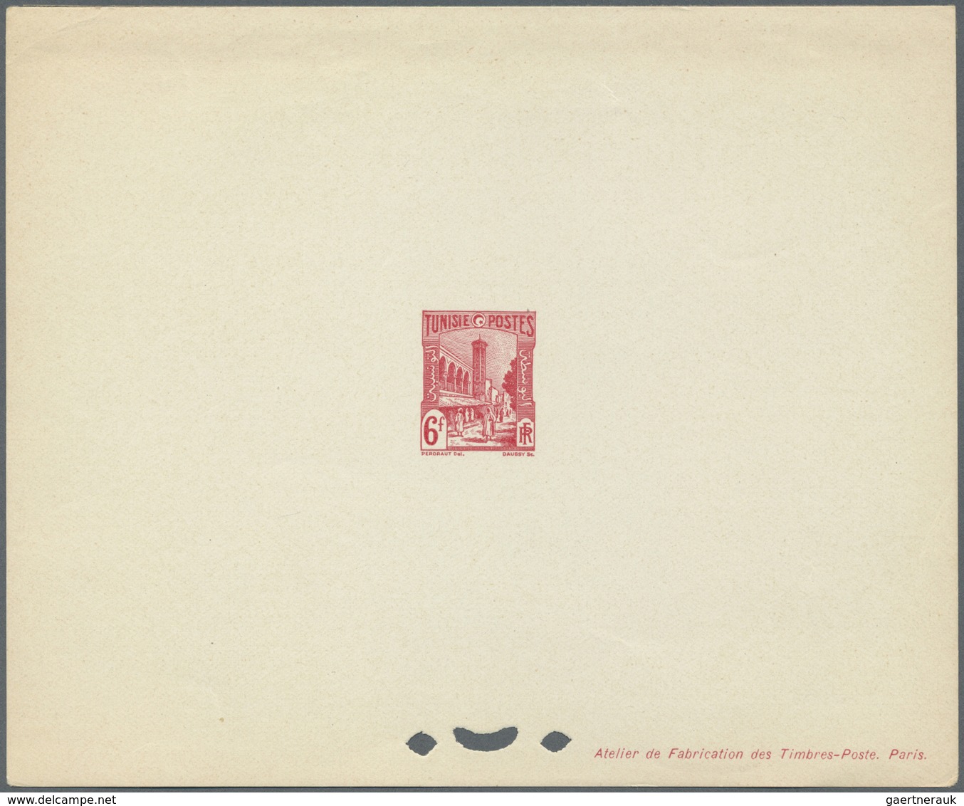 (*) Tunesien: 1940/1948, Definitives "Views of Tunisia", design "Halfaouine Mosque", group of 17 epreuve