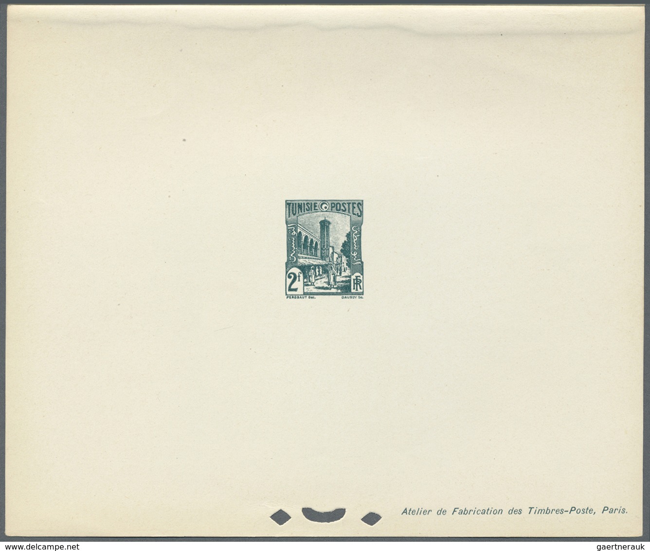 (*) Tunesien: 1940/1948, Definitives "Views of Tunisia", design "Halfaouine Mosque", group of 17 epreuve