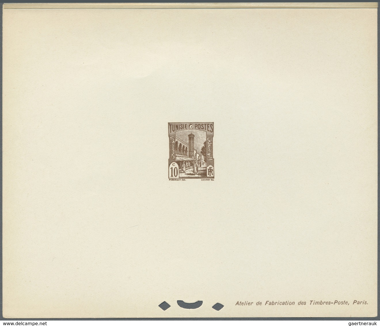 (*) Tunesien: 1940/1948, Definitives "Views of Tunisia", design "Halfaouine Mosque", group of 17 epreuve