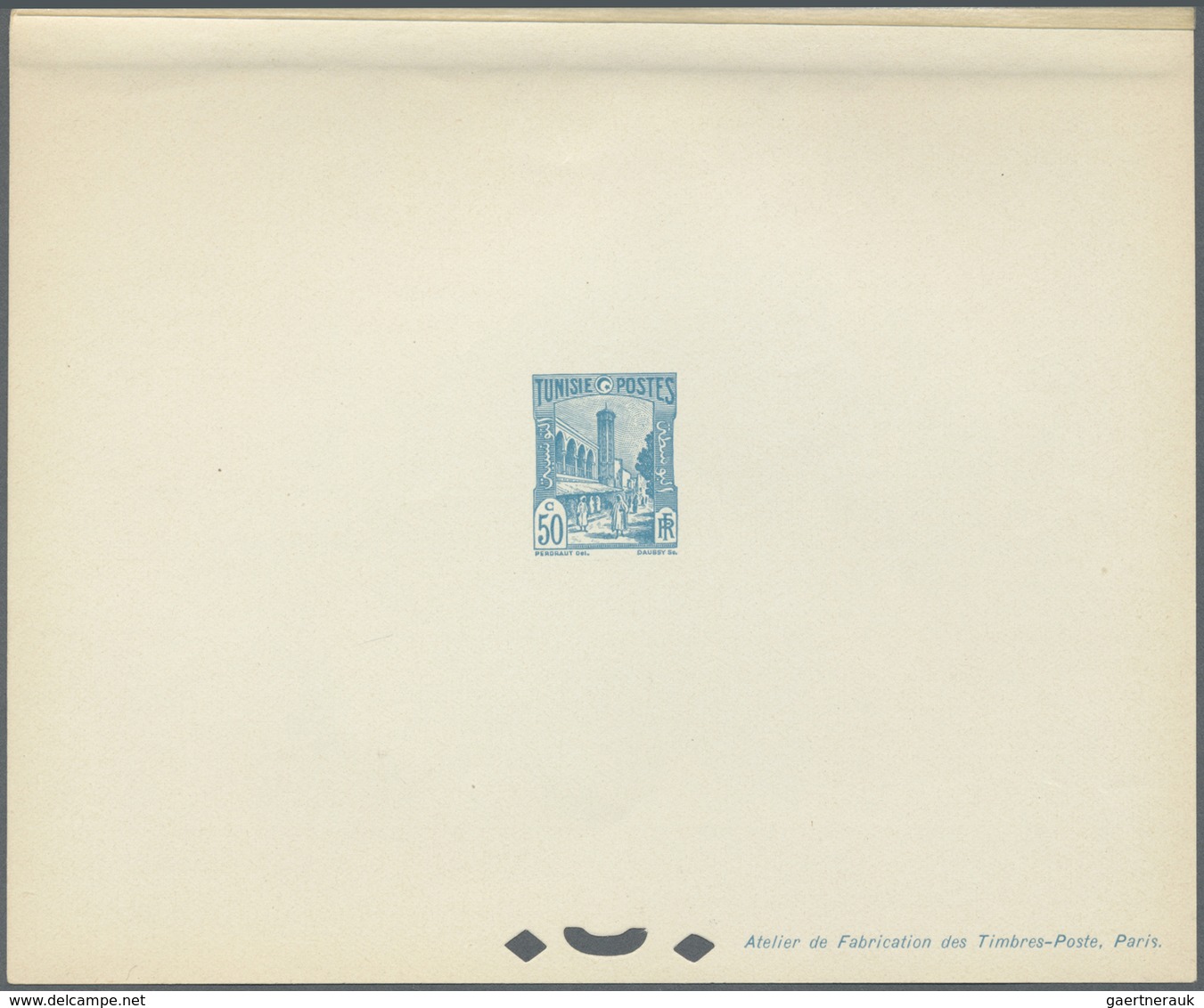 (*) Tunesien: 1940/1948, Definitives "Views of Tunisia", design "Halfaouine Mosque", group of 17 epreuve