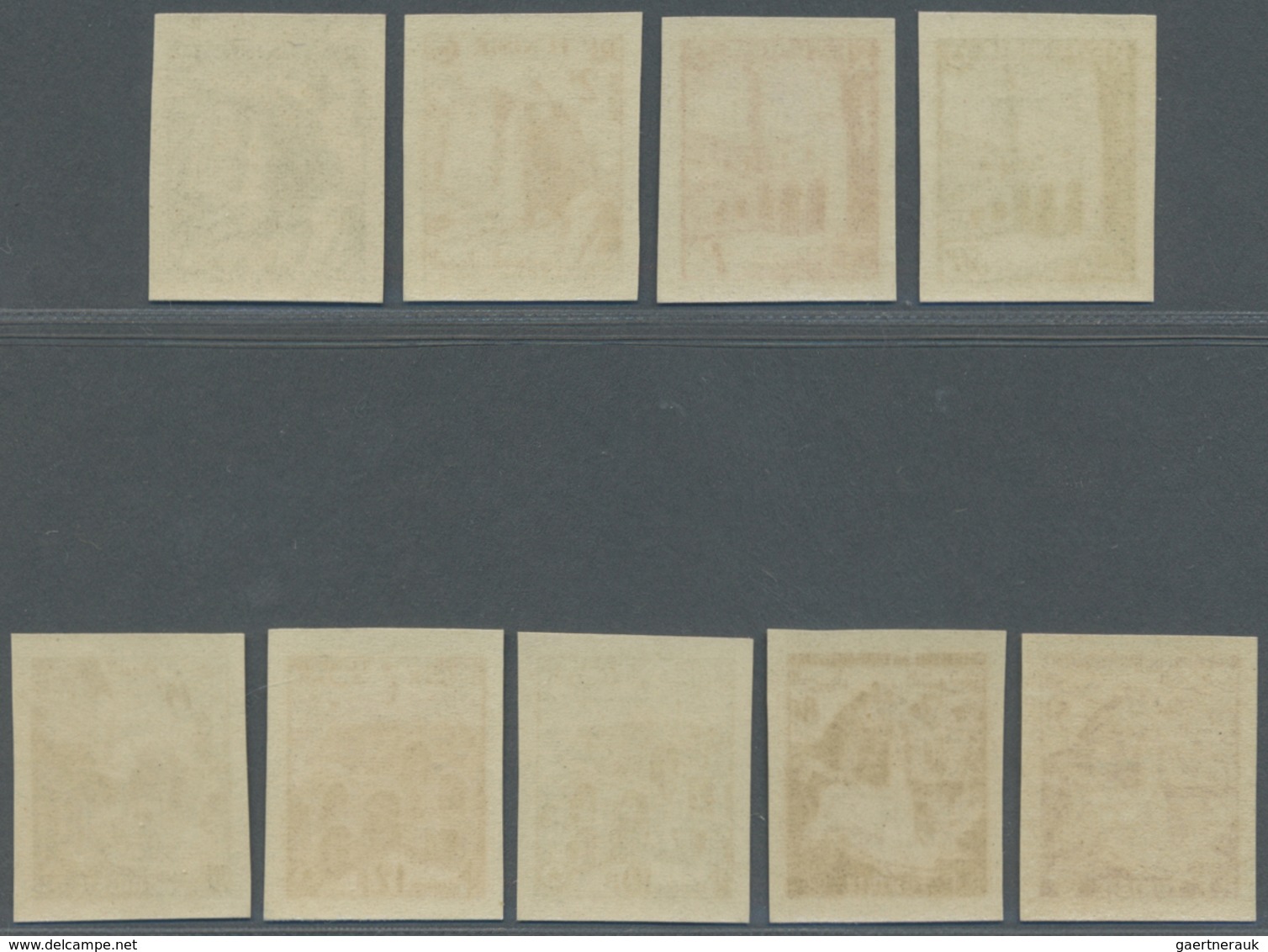 ** Tunesien: 1954, Definitives 'tourism' Complete IMPERFORATE Set Of 16 Values, Mint Never Hinged - Tunesië (1956-...)